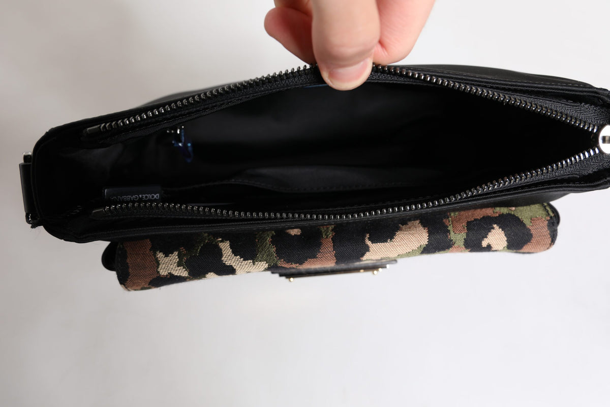 Dolce & Gabbana Multicolor Leopard Jacquard Crossbody Bag
