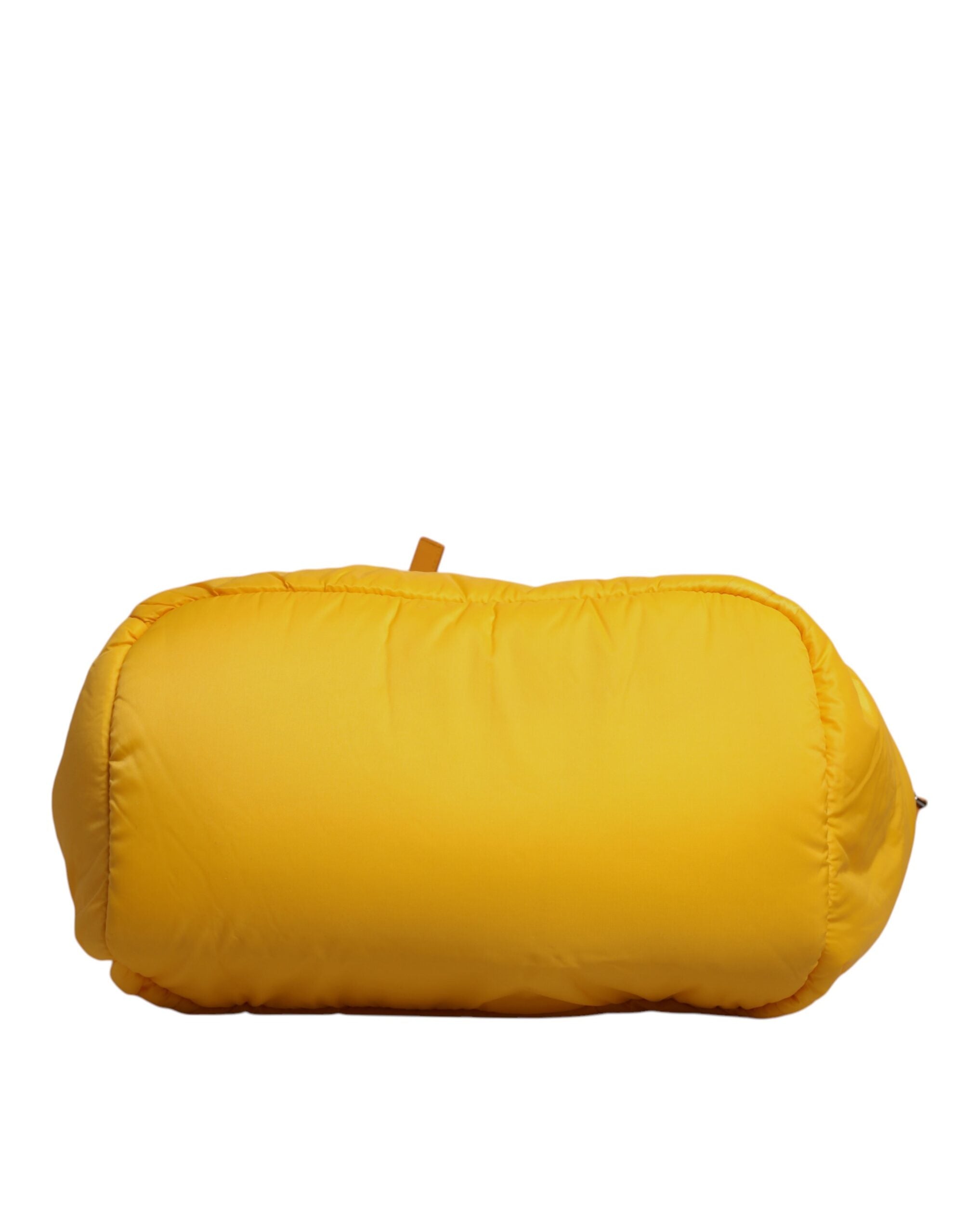 Dolce & Gabbana Yellow Orange Nylon Logo Plaque Hand Shoulder Duffle Bag Dolce & Gabbana
