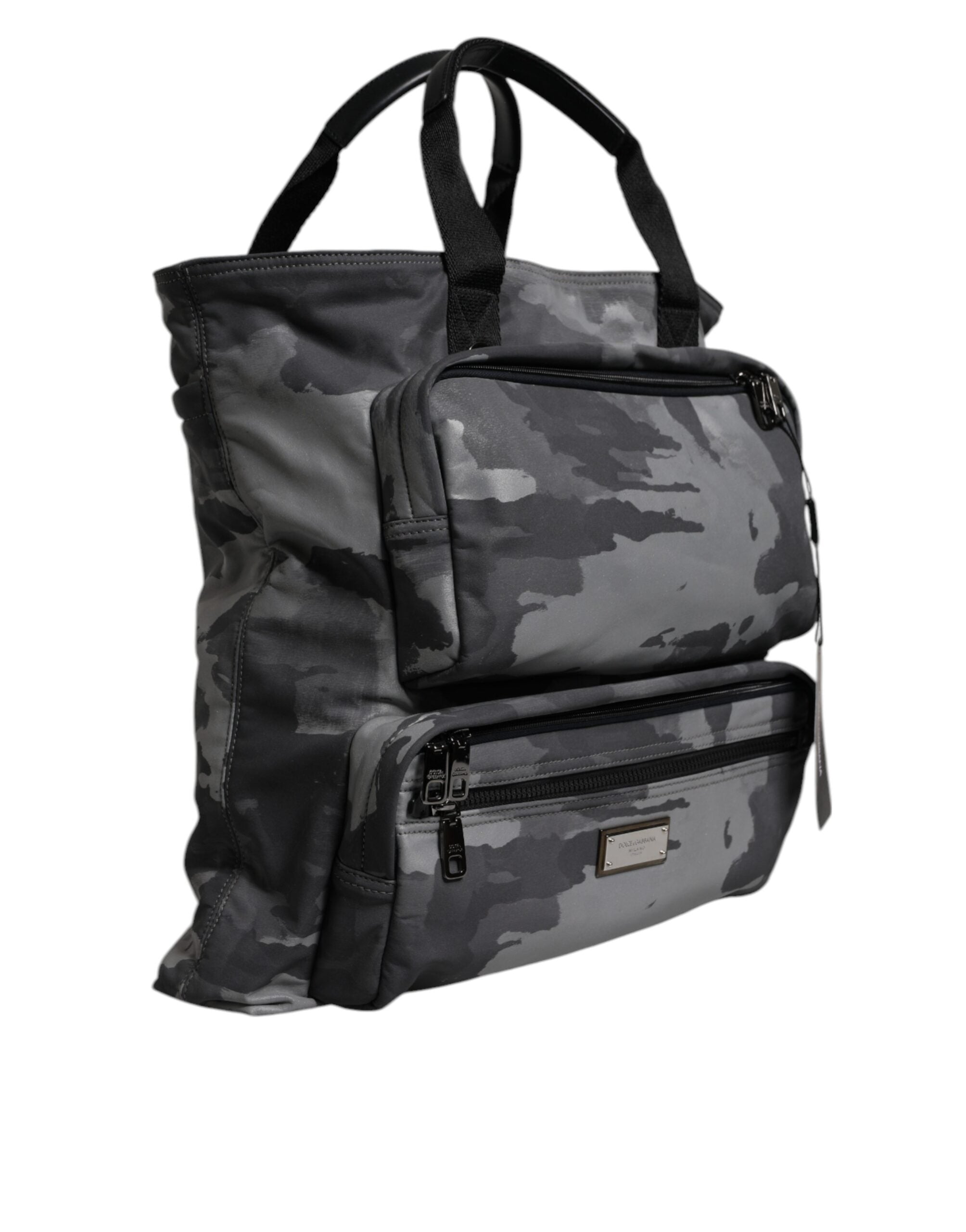 Dolce & Gabbana Black Camouflage Shoulder Strap Logo Plaque Bag Dolce & Gabbana