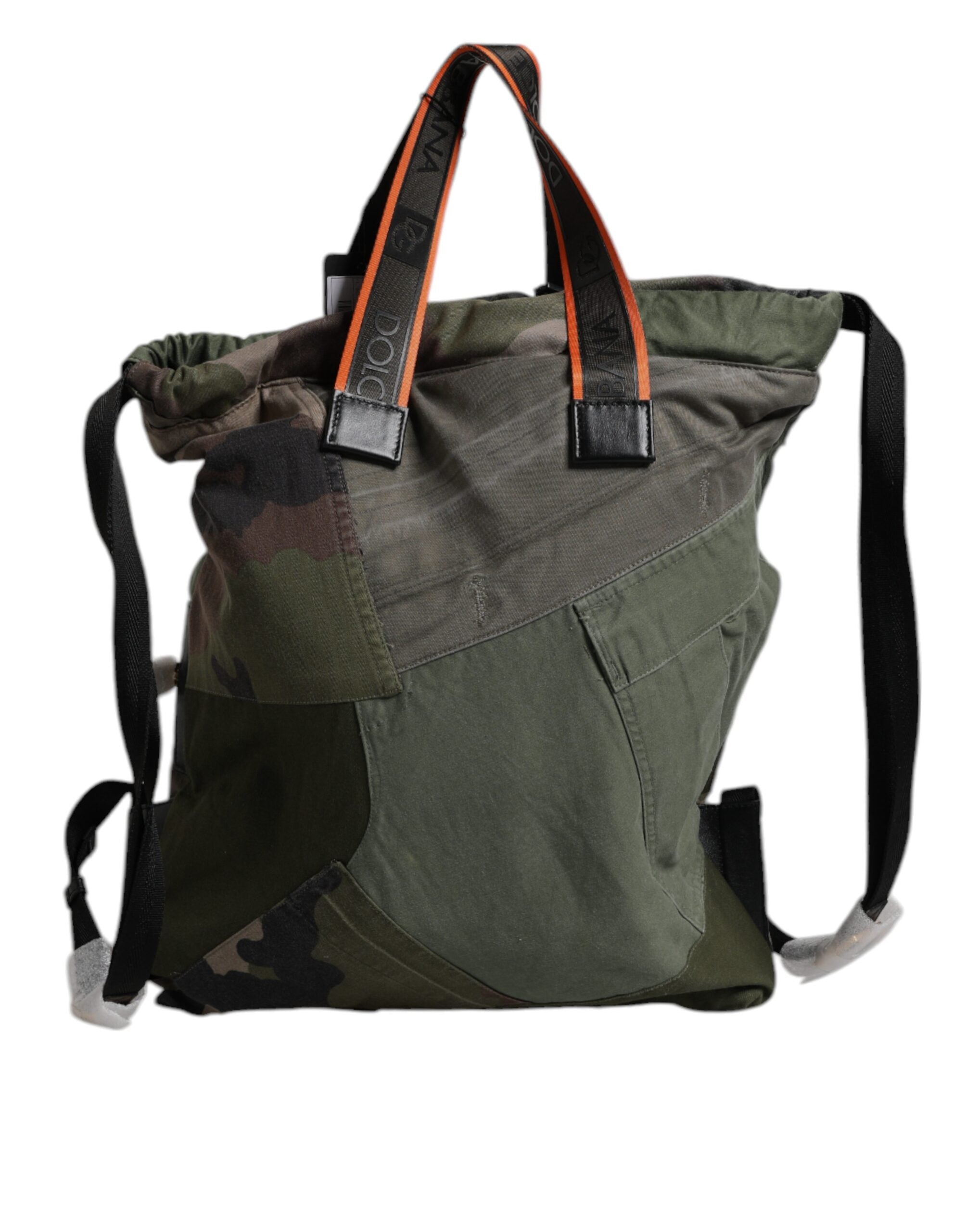 Dolce & Gabbana Military Green Patchwork Rucksack Backpack Bag Dolce & Gabbana