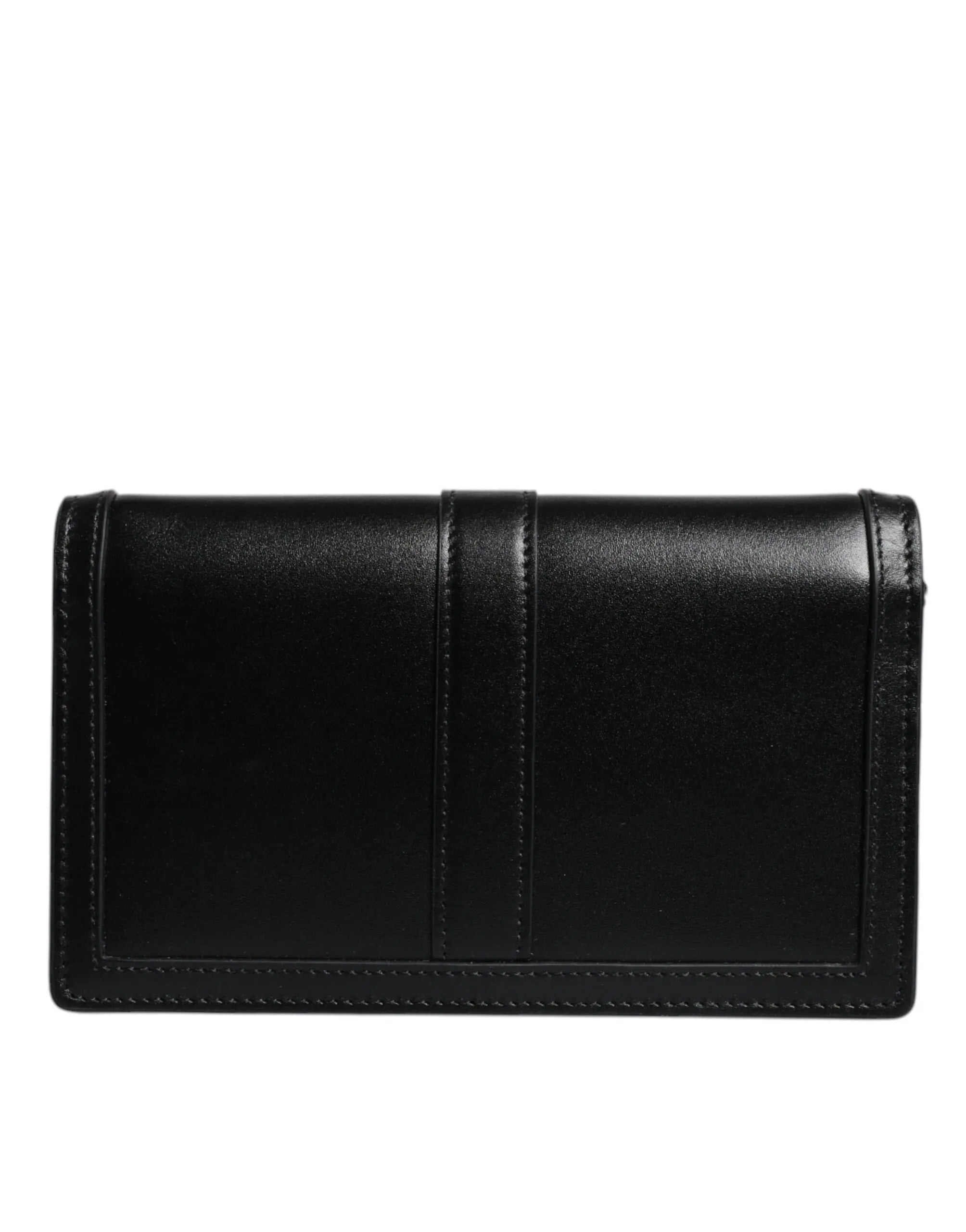 Versace Black Calfskin Leather Chain Strap Shoulder Crossbody Bag Versace