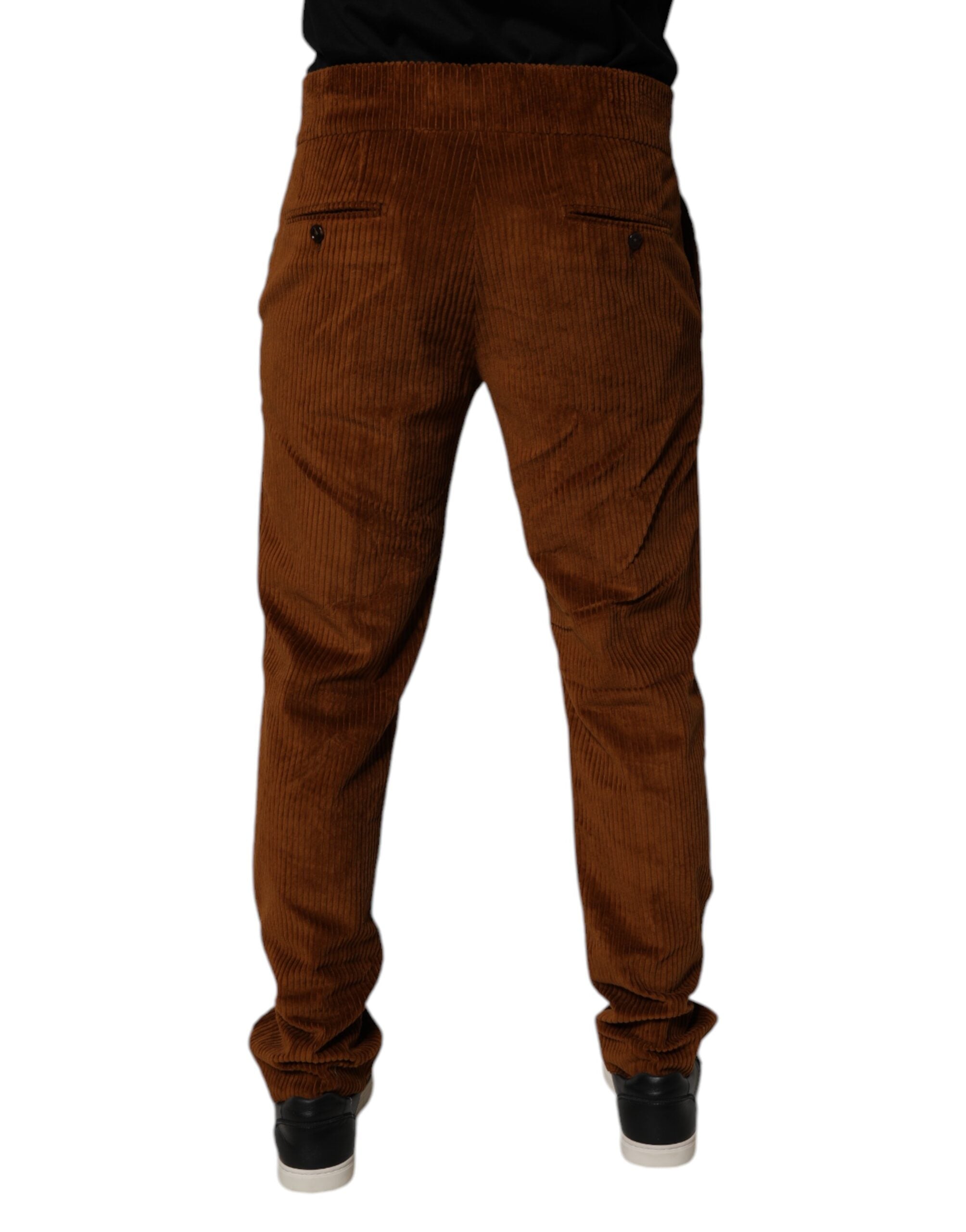 Dolce & Gabbana Dark Brown Corduroy Cotton Skinny Denim Jeans Dolce & Gabbana