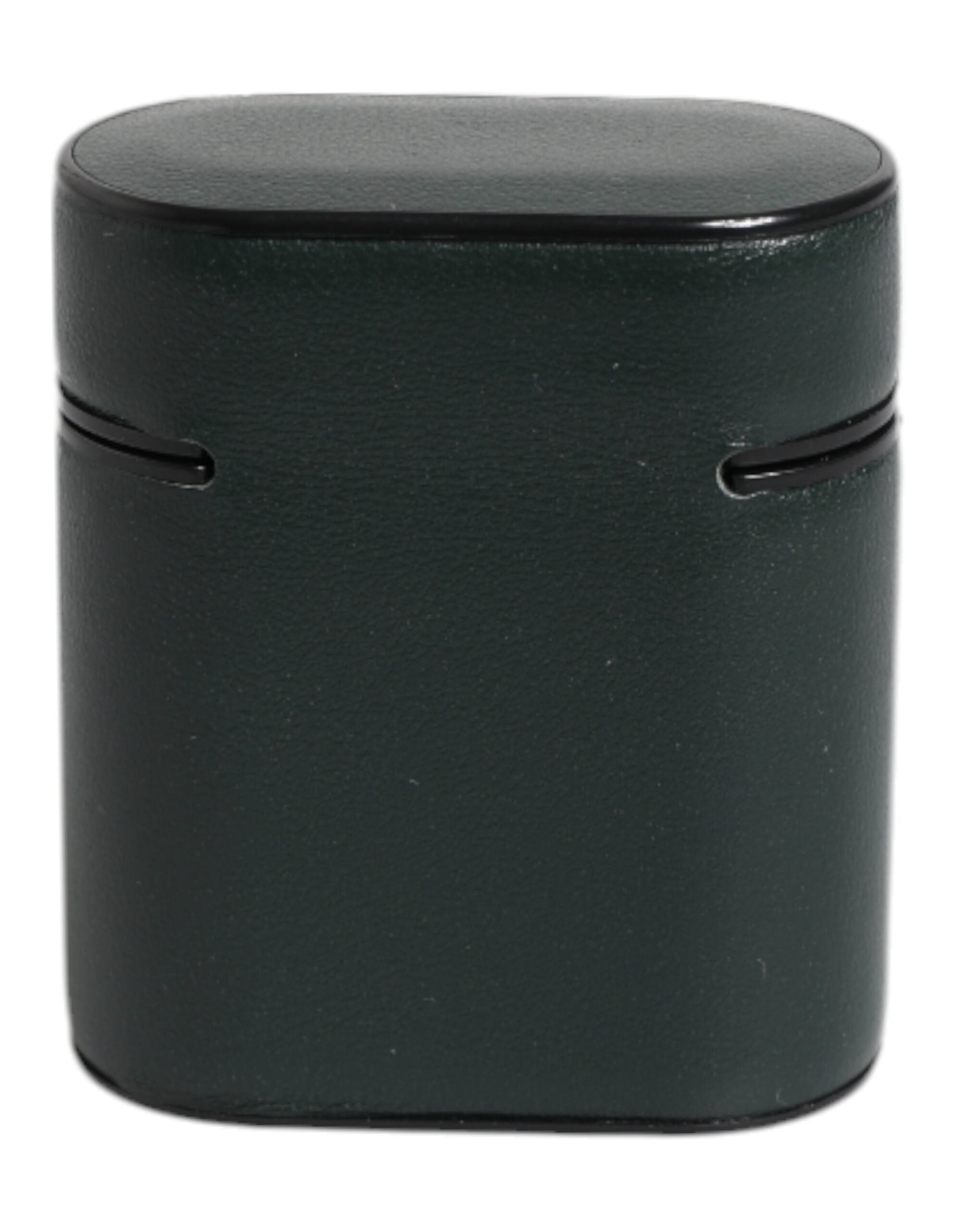 Dolce & Gabbana Green Calfskin Leather Logo Print Flip Holder Airpods Case Dolce & Gabbana