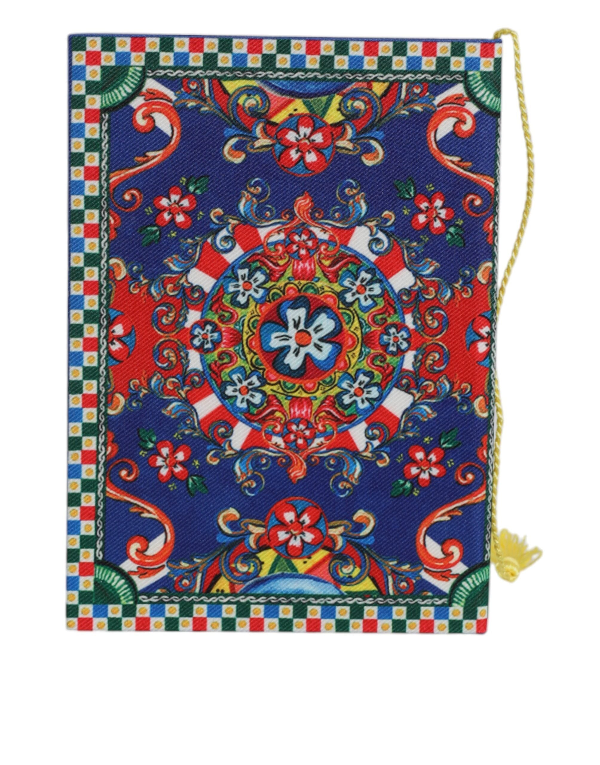 Dolce & Gabbana Multicolor Polyester Carretto Siciliano Print Notebook Dolce & Gabbana
