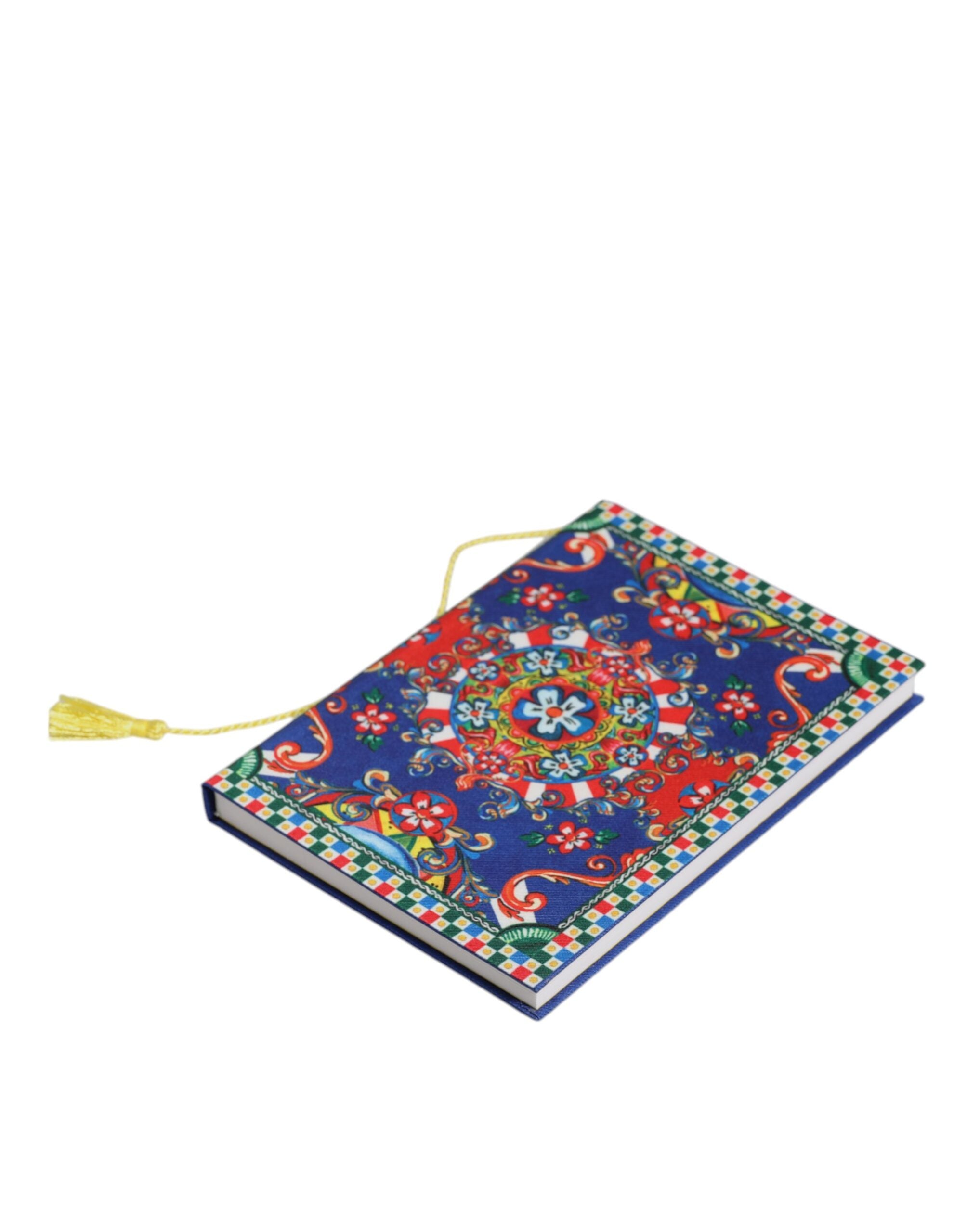 Dolce & Gabbana Multicolor Polyester Carretto Siciliano Print Notebook Dolce & Gabbana