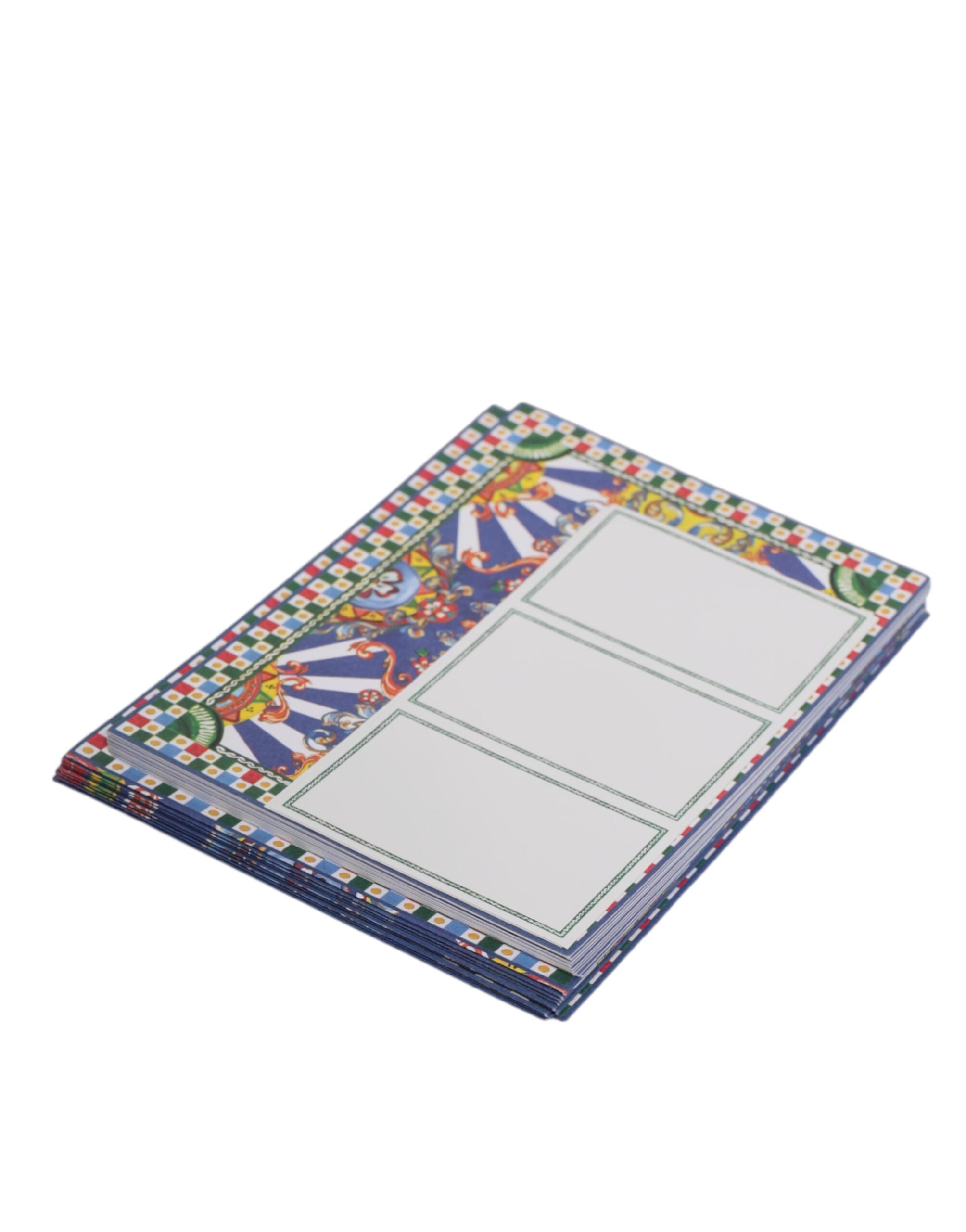 Dolce & Gabbana Multicolor Carretto Siciliano Envelope Post Card Holder Dolce & Gabbana
