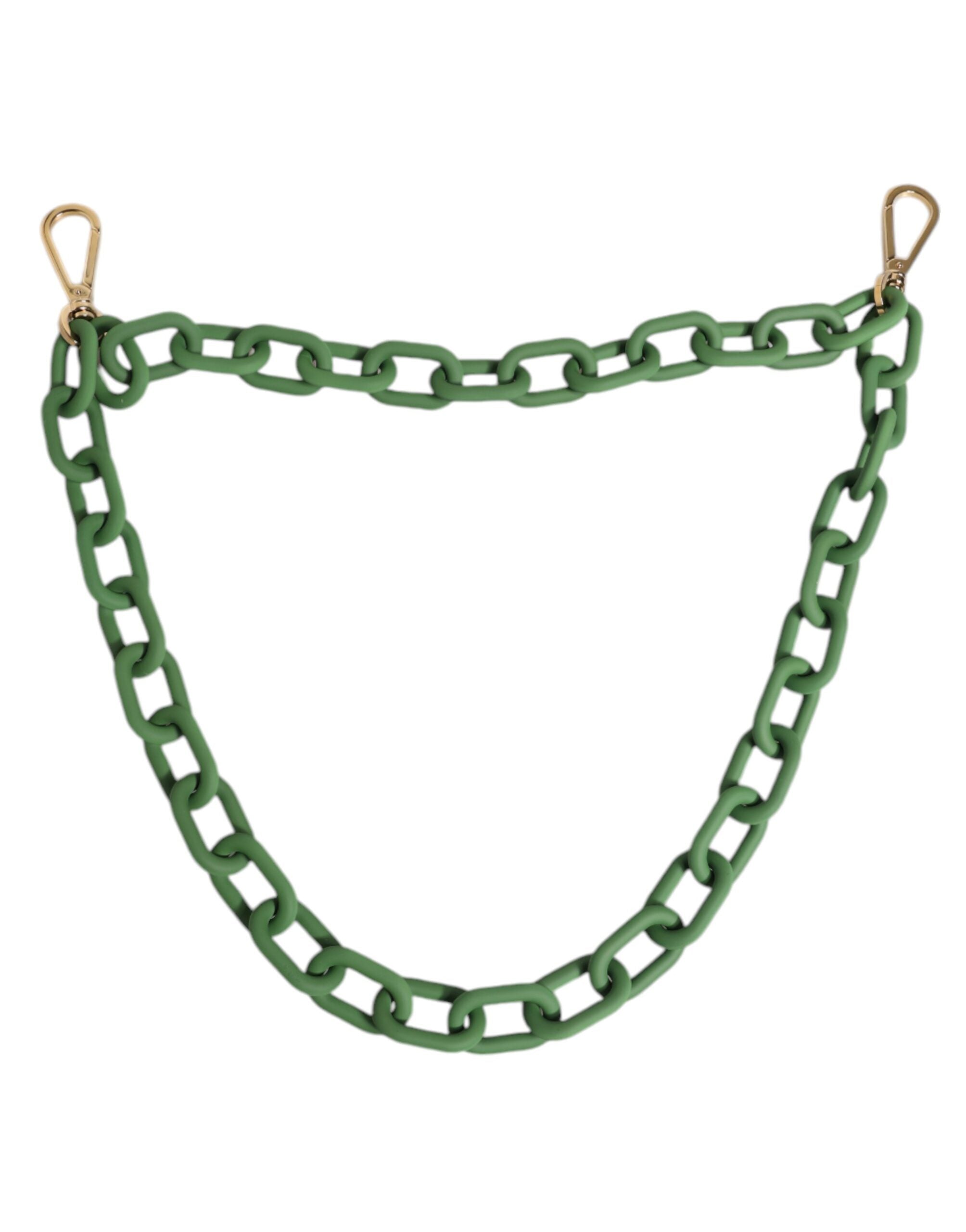 Dolce & Gabbana Green Plexy Acrylic Chunky Gold Hardware Wallet Chain Dolce & Gabbana