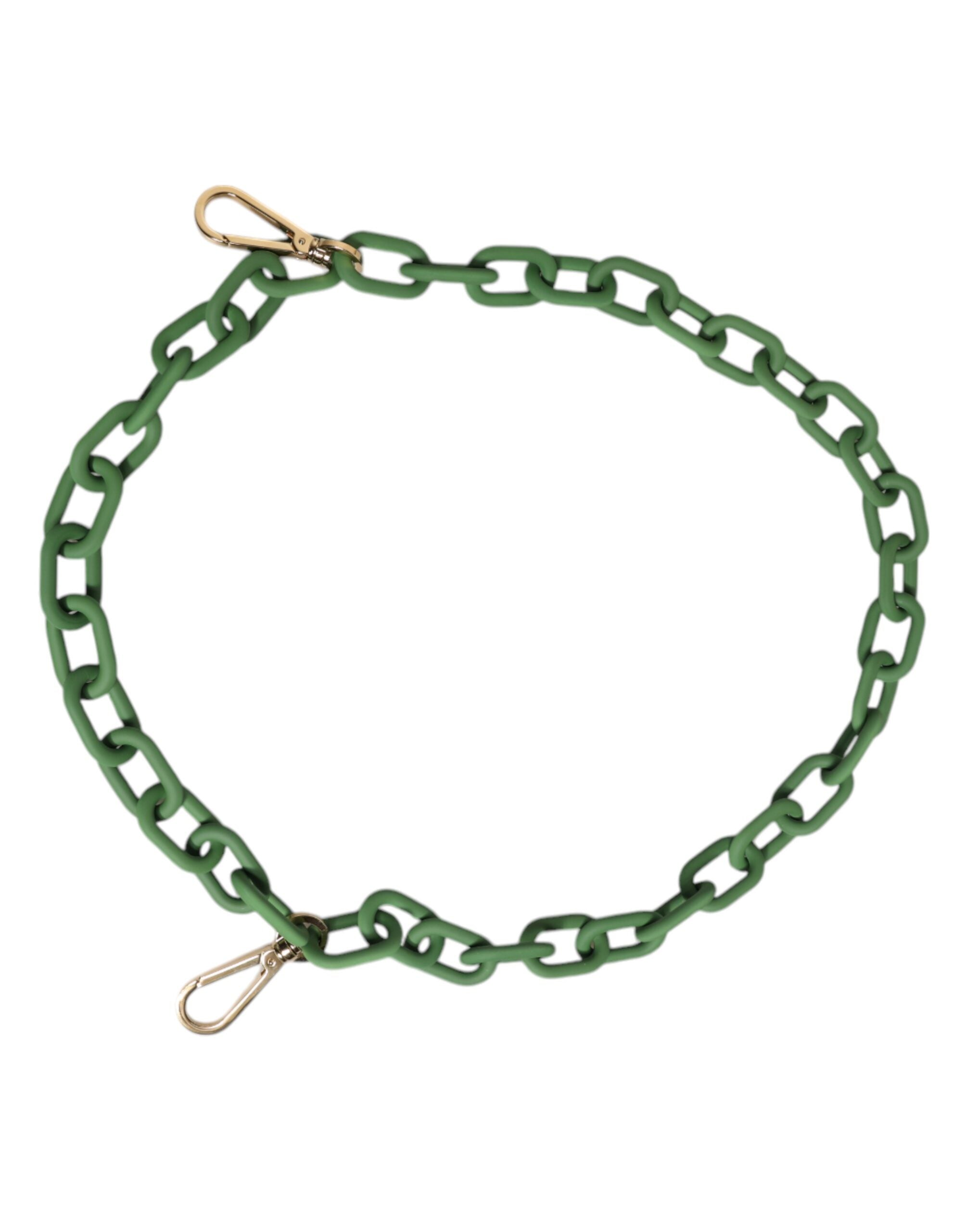 Dolce & Gabbana Green Plexy Acrylic Chunky Gold Hardware Wallet Chain Dolce & Gabbana