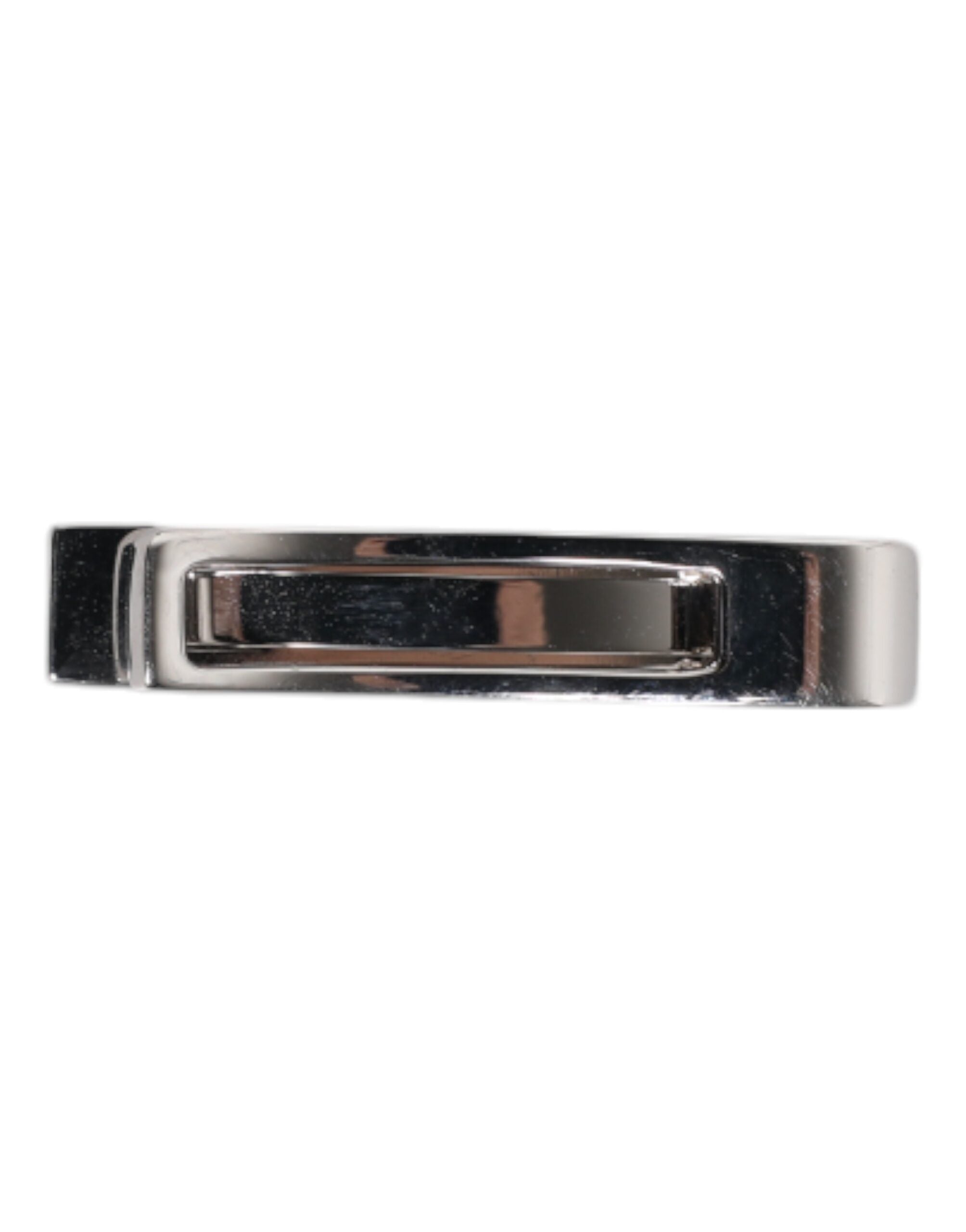 Dolce & Gabbana Silver Tone Brass Logo Branded Tie Clip Bar Dolce & Gabbana