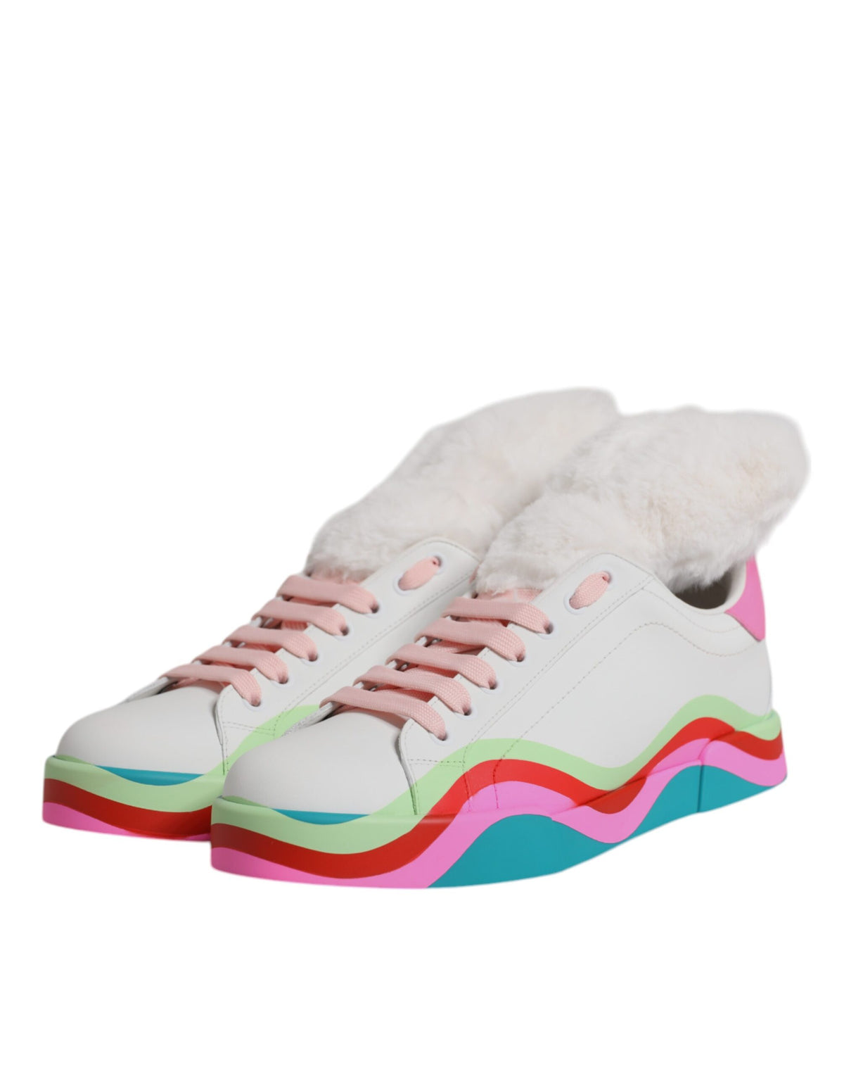 Dolce & Gabbana Multicolor Low Top Trainers Sneakers Shoes