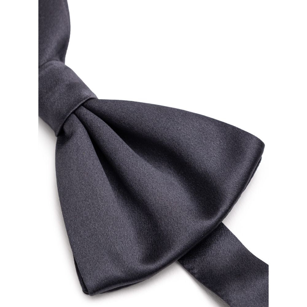 Dolce & Gabbana Gray Silk Bowtie Dolce & Gabbana