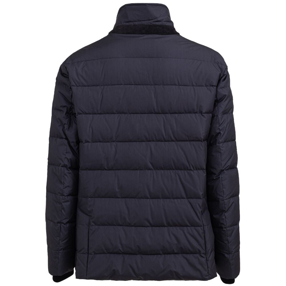 Dolce & Gabbana Blue Polyester Coat Dolce & Gabbana