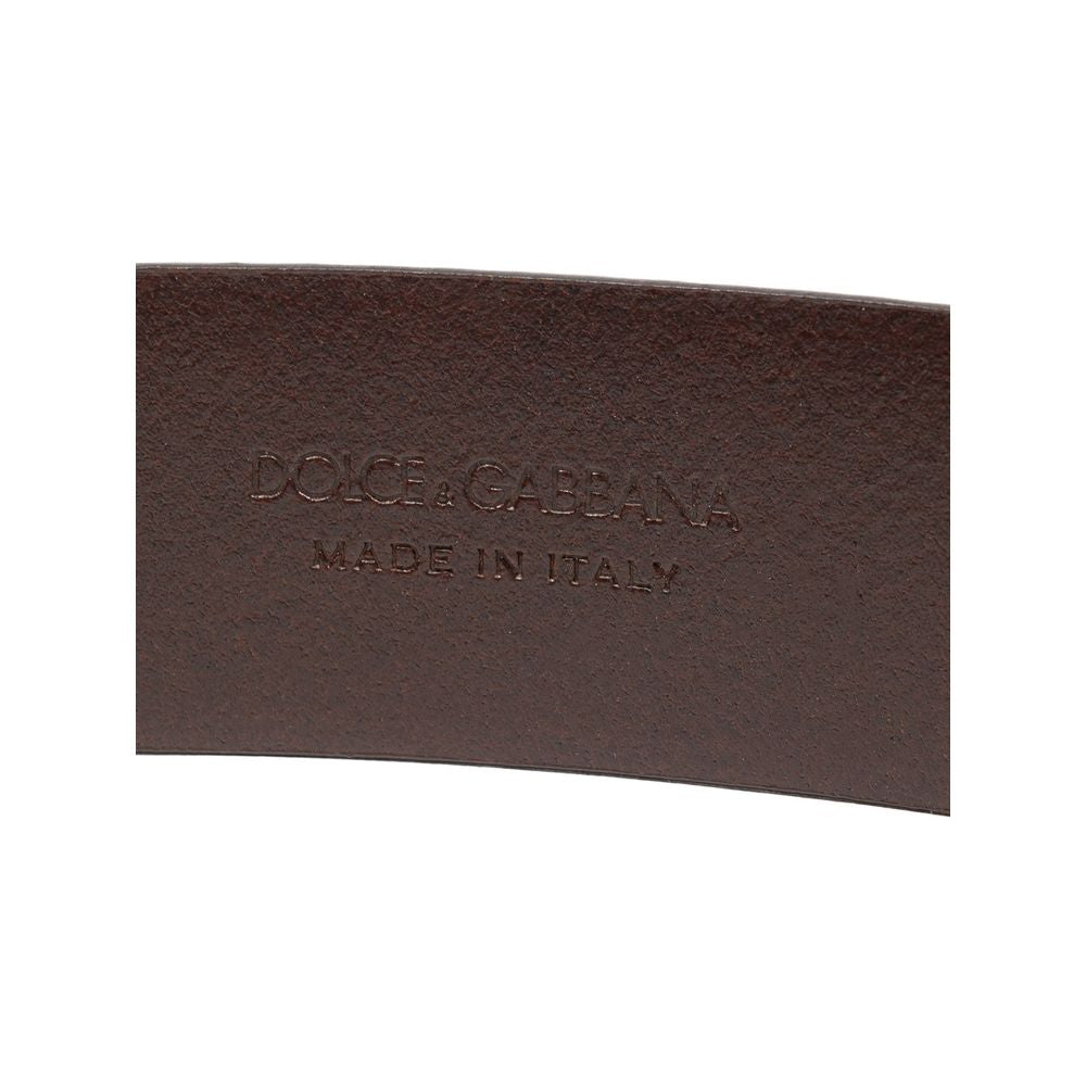 Dolce & Gabbana Brown Leather Regular Belt Dolce & Gabbana