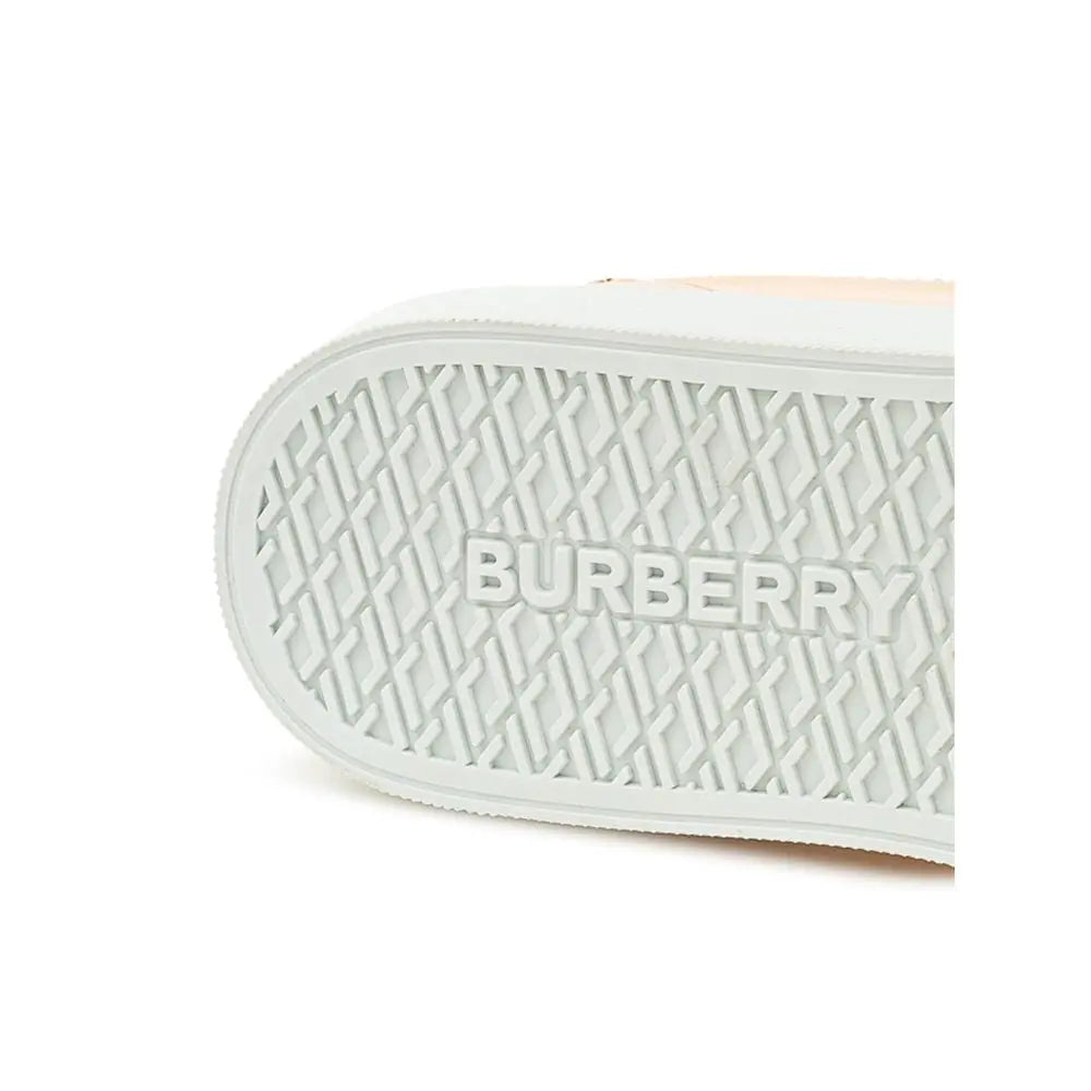 Burberry Pink Leather Low Top Sneakers Burberry