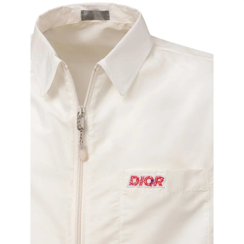 Dior White Polyester Shortsleeve Shirt Dior