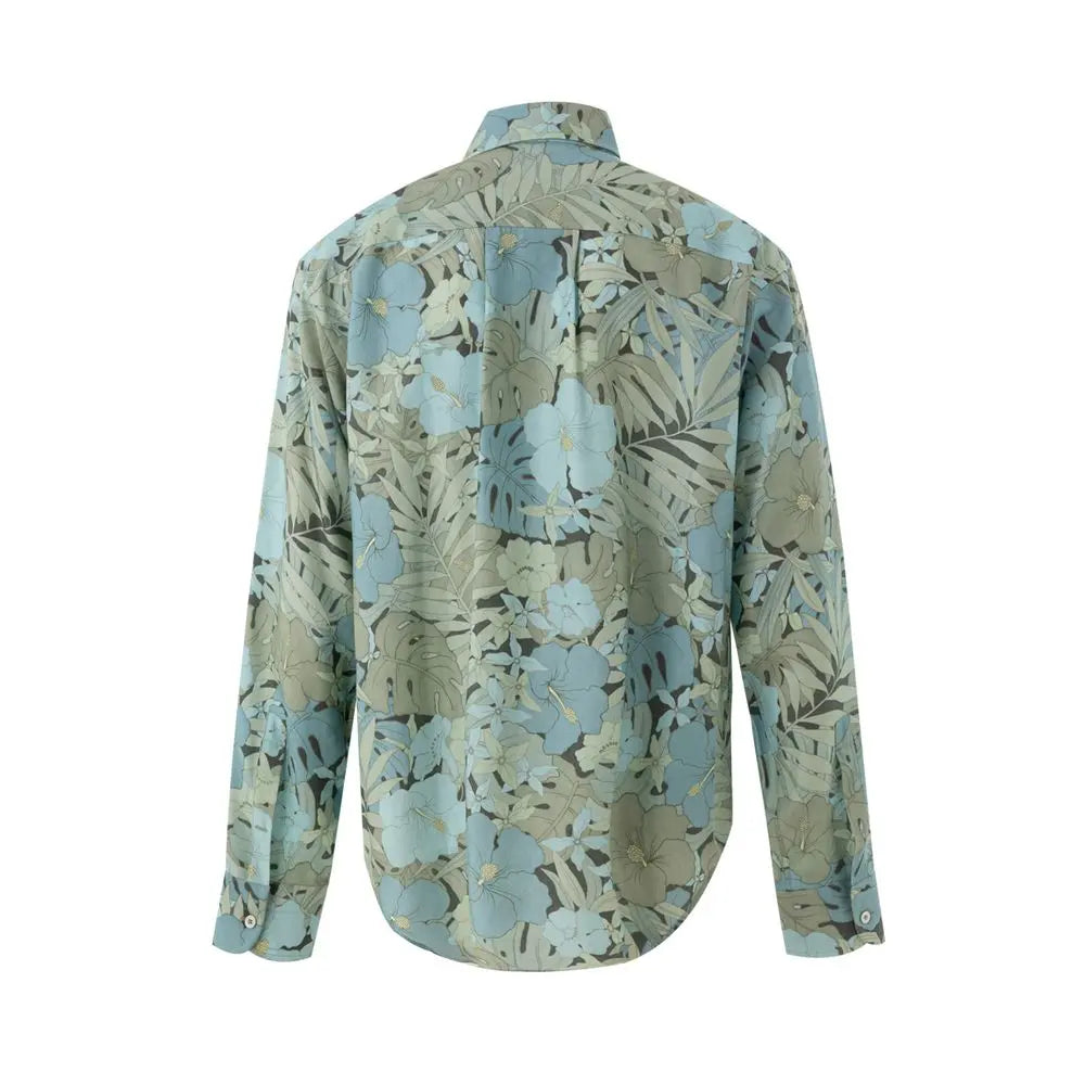Tom Ford Blue Lyocell Pattern Shirt Tom Ford
