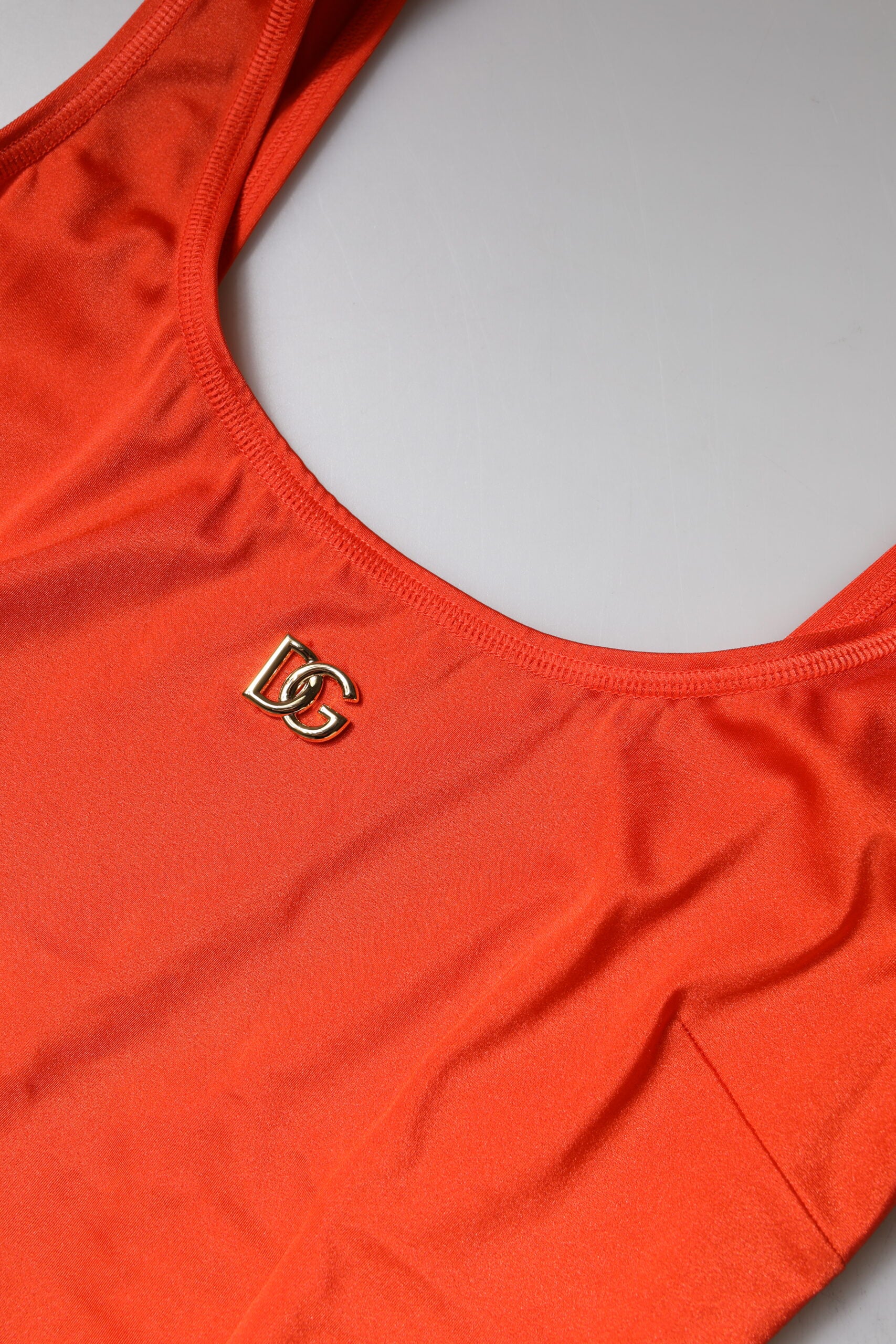 Dolce & Gabbana Orange Sleeveless Bodycon Jumpsuit Dress Dolce & Gabbana