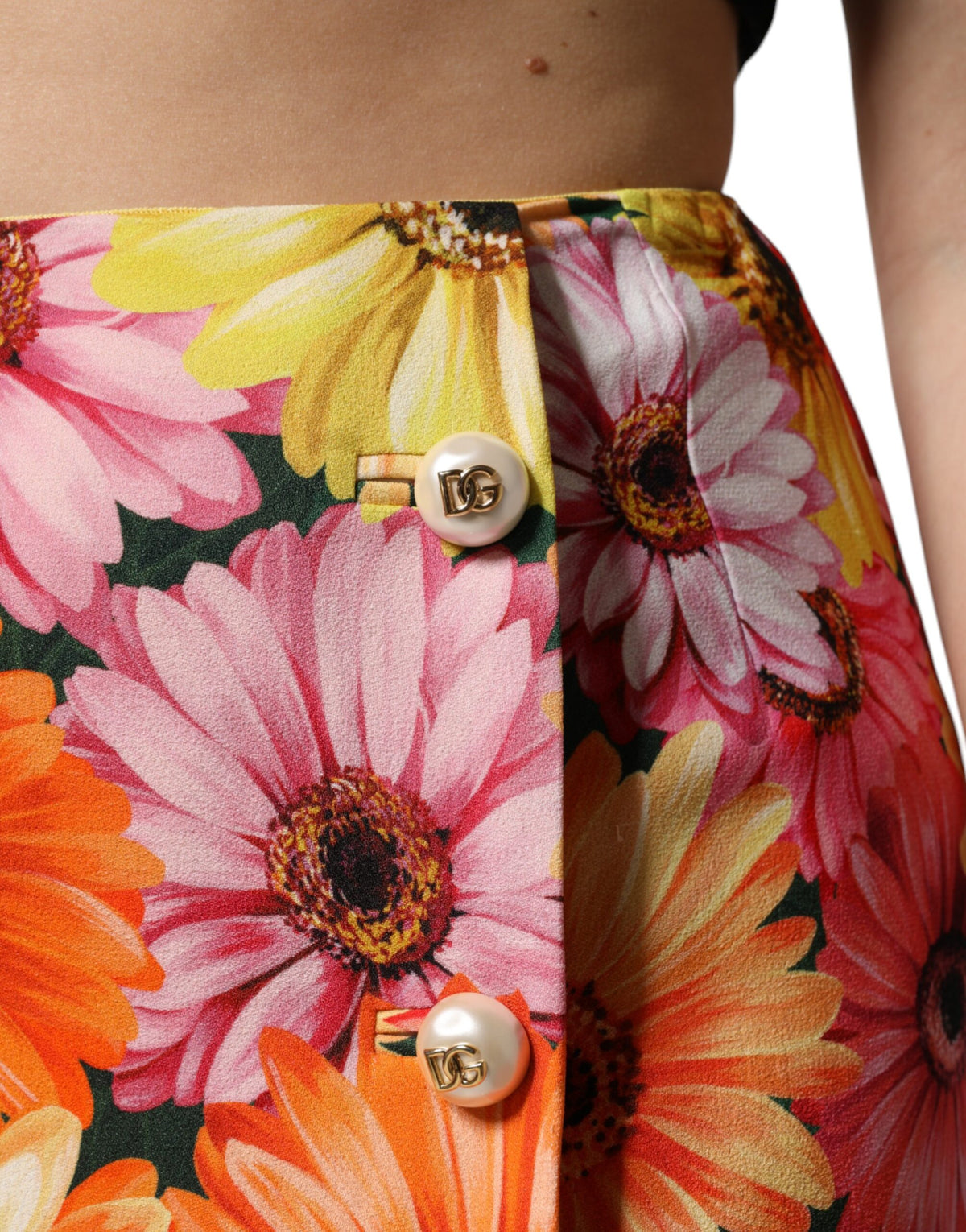 Dolce & Gabbana Multicolor Floral High Waist Mini Skirt
