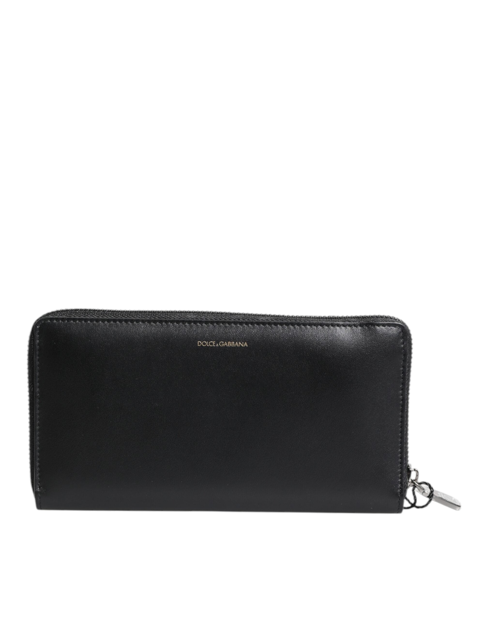 Dolce & Gabbana Black Blue Exotic Leather Embossed Continental Wallet Dolce & Gabbana