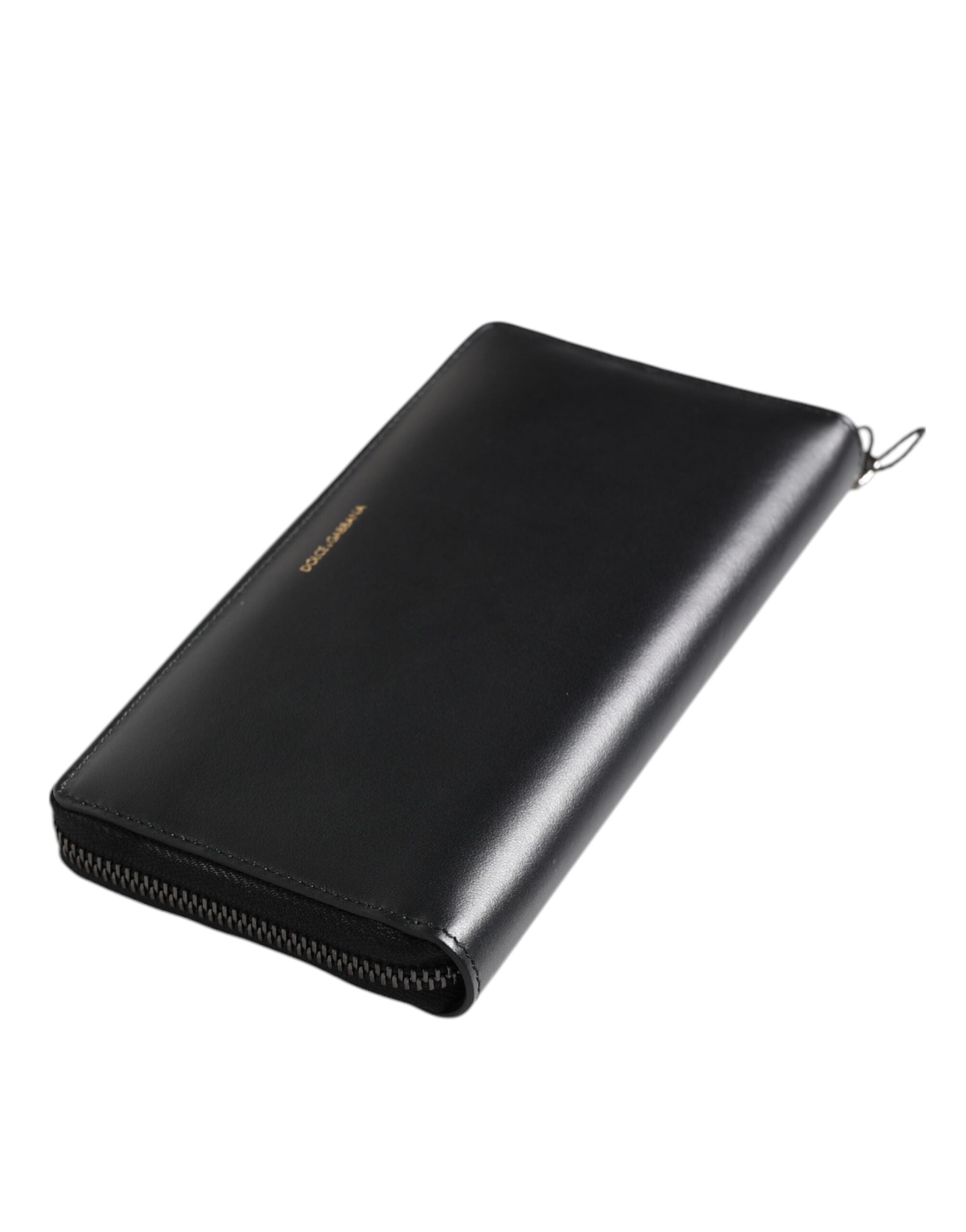 Dolce & Gabbana Black Blue Exotic Leather Embossed Continental Wallet Dolce & Gabbana