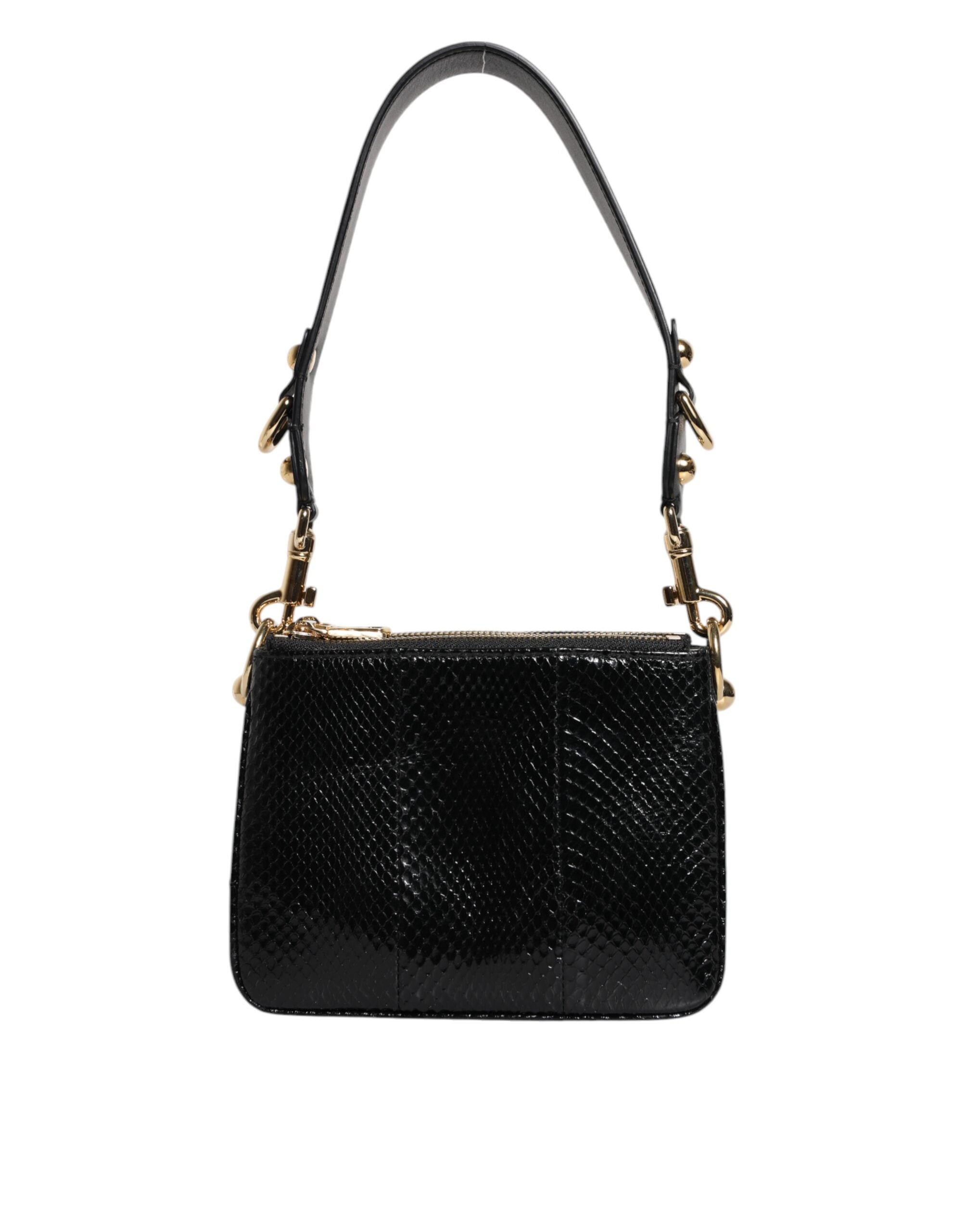 Dolce & Gabbana Black Exotic Leather Shoulder Sling Clutch Bag Dolce & Gabbana