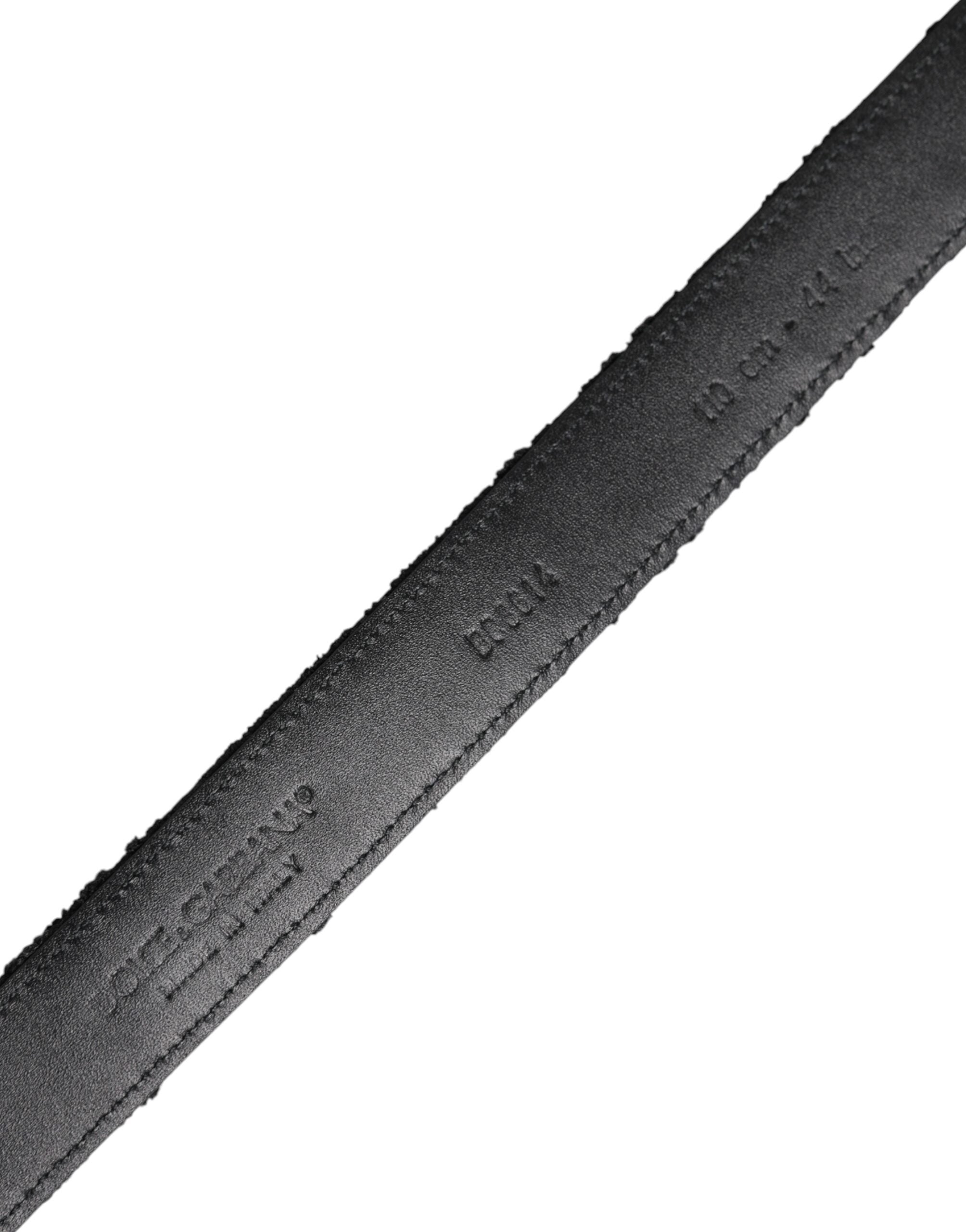 Dolce & Gabbana Black Cotton Blend Silver Metal Buckle Belt Dolce & Gabbana