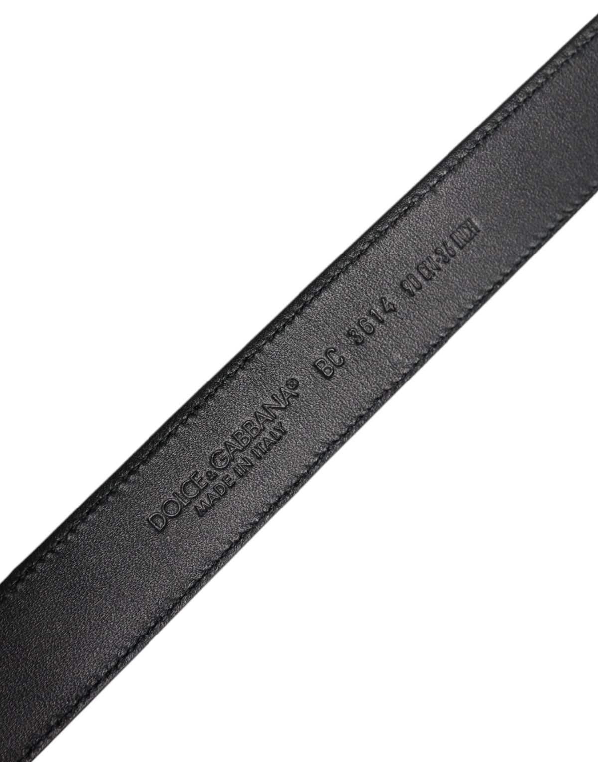 Dolce & Gabbana Black Calf Leather Classic Metal Buckle Belt