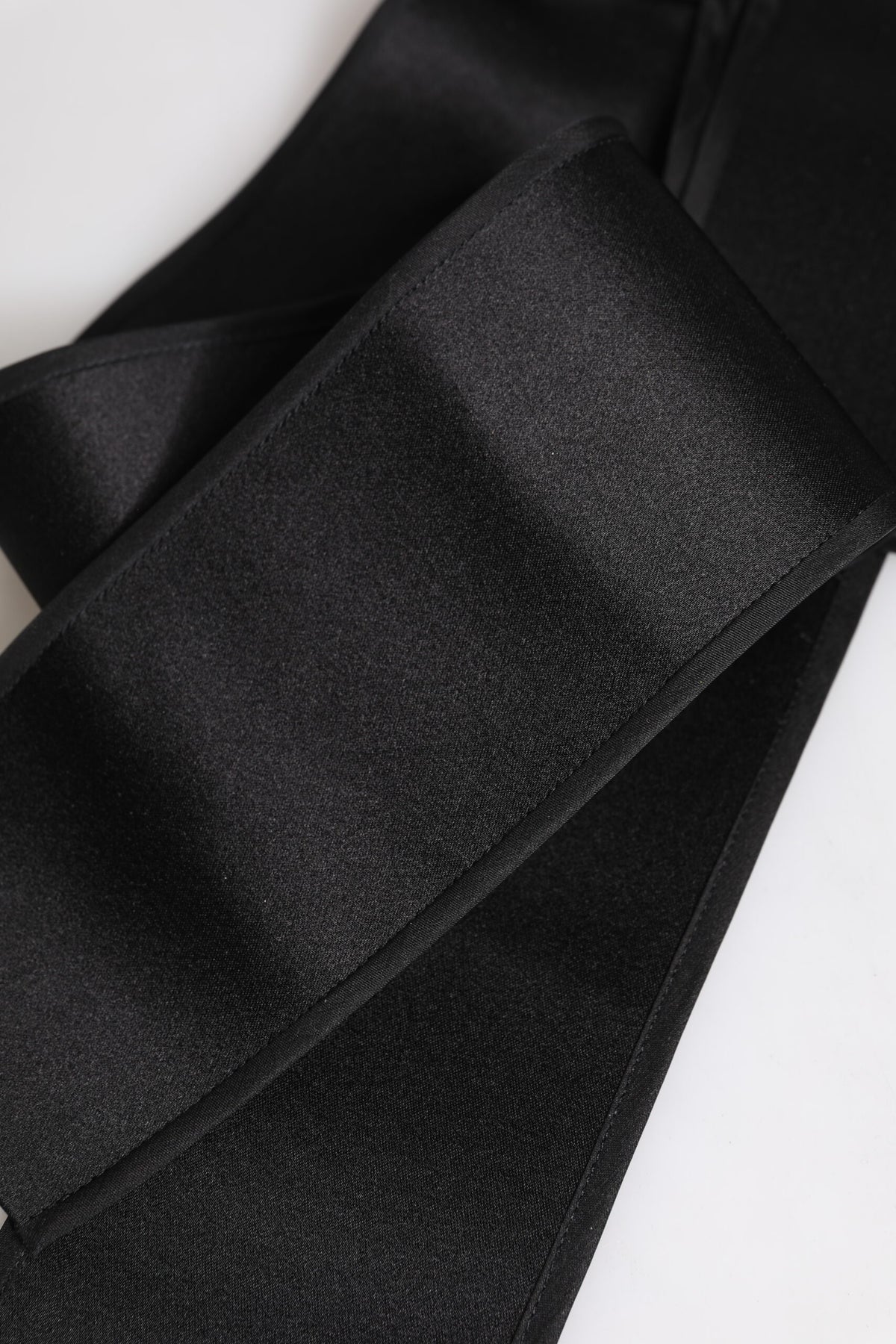 Dolce & Gabbana Black Satin Wide Waist Belt