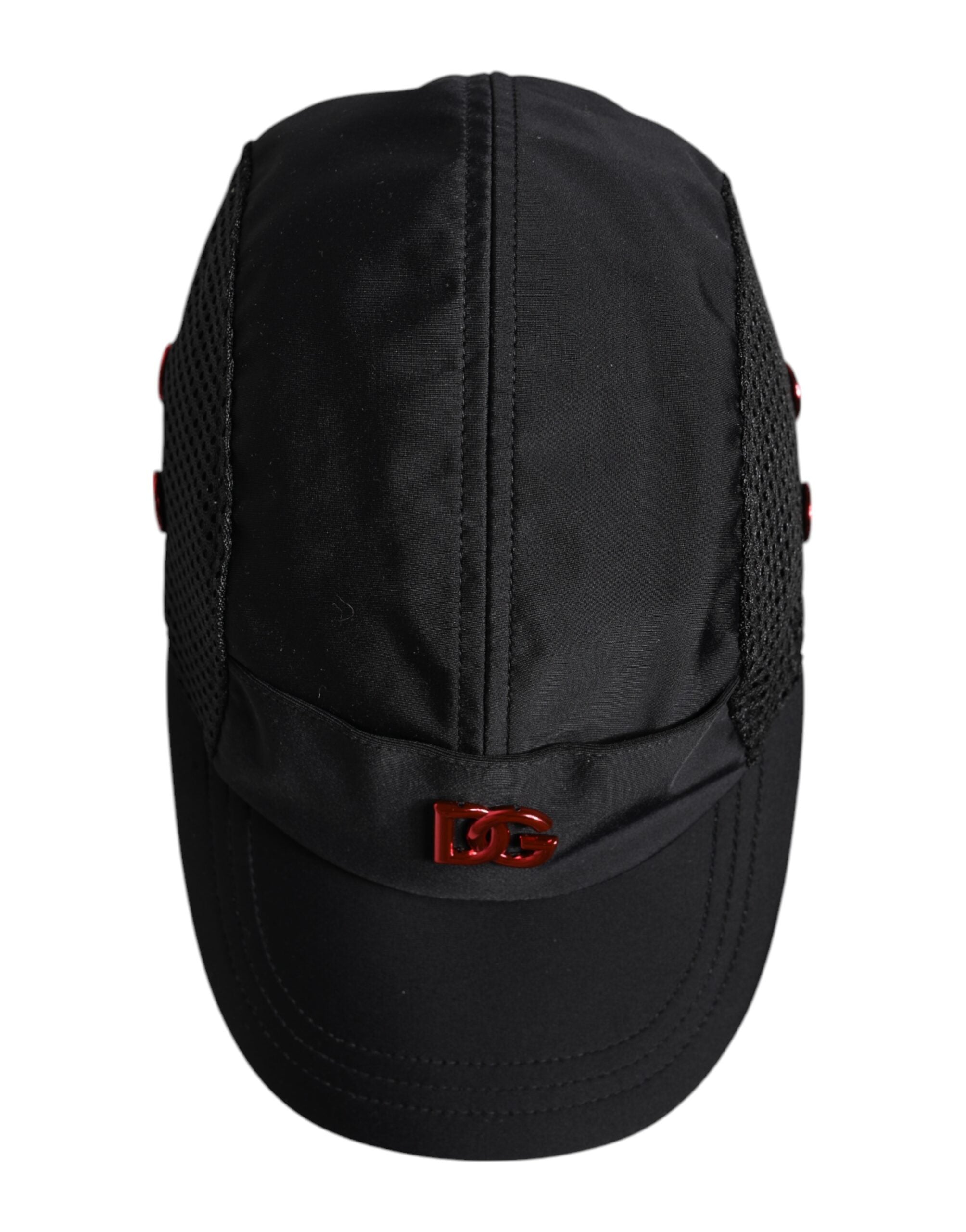 Dolce & Gabbana Black Nylon DG Logo 6 Panels Baseball Cap Dolce & Gabbana