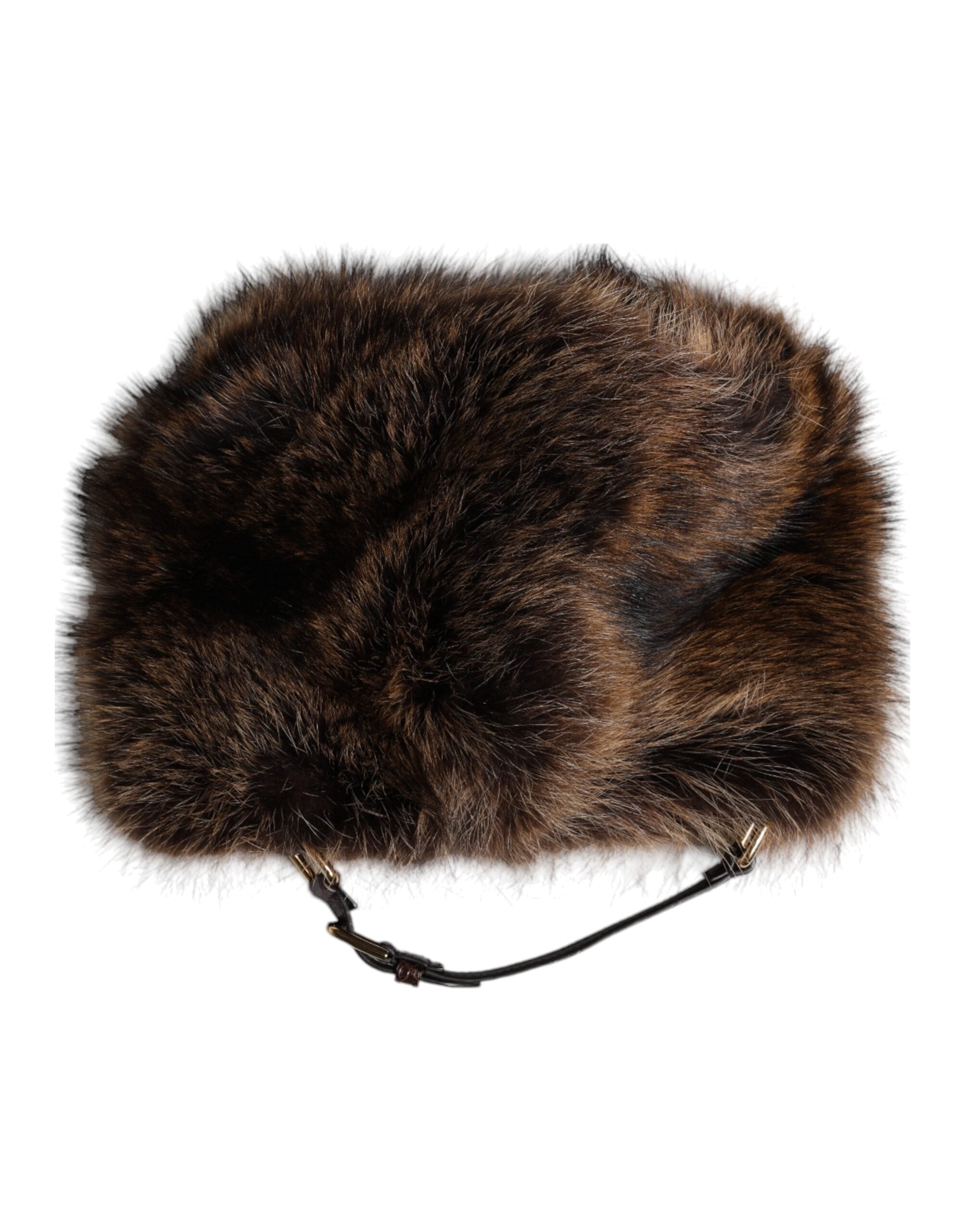 Dolce & Gabbana Brown Fur Women Bucket Hat Dolce & Gabbana