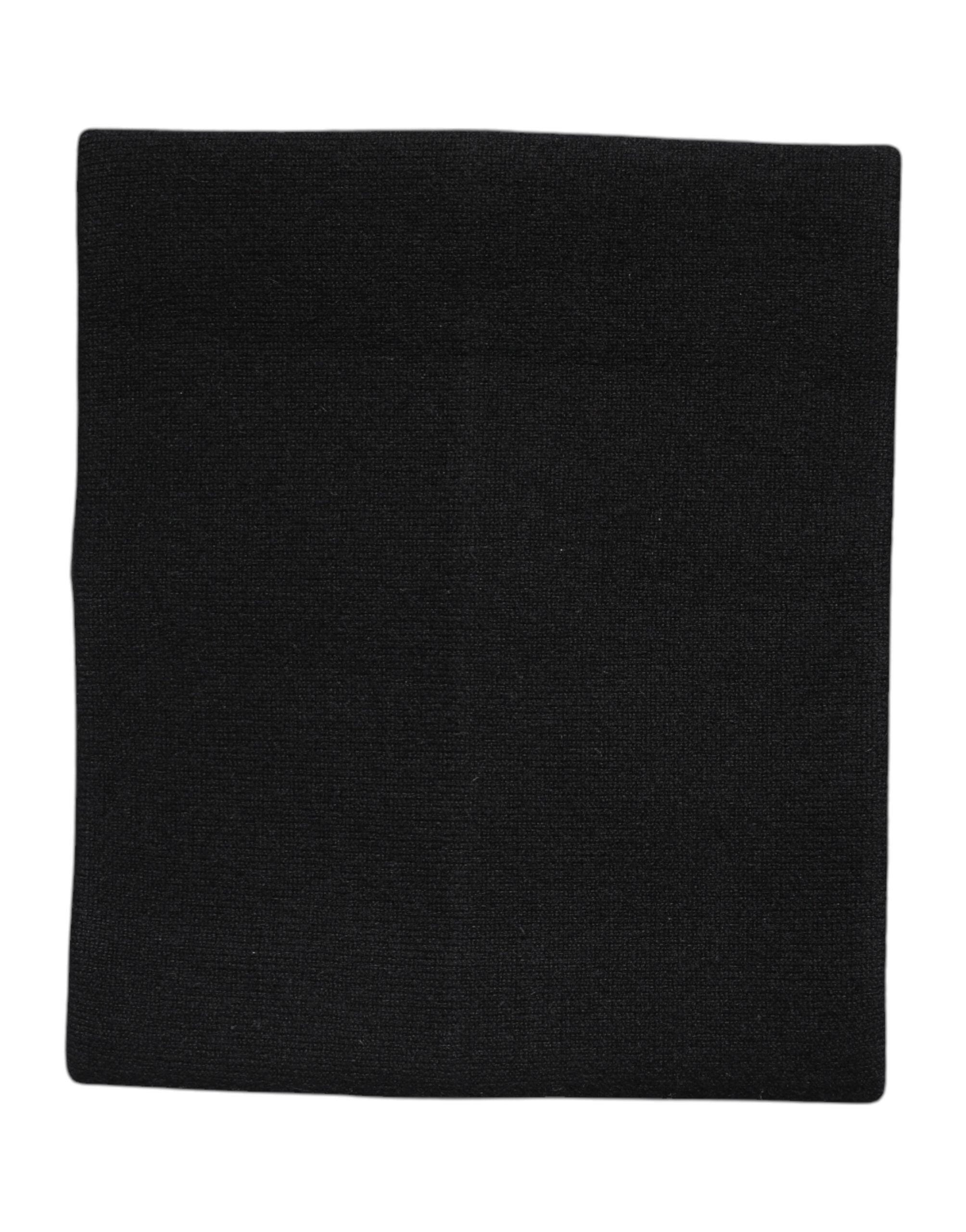 Dolce & Gabbana Black Cashmere Knitted Neck Warmer Foulard Scarf Dolce & Gabbana