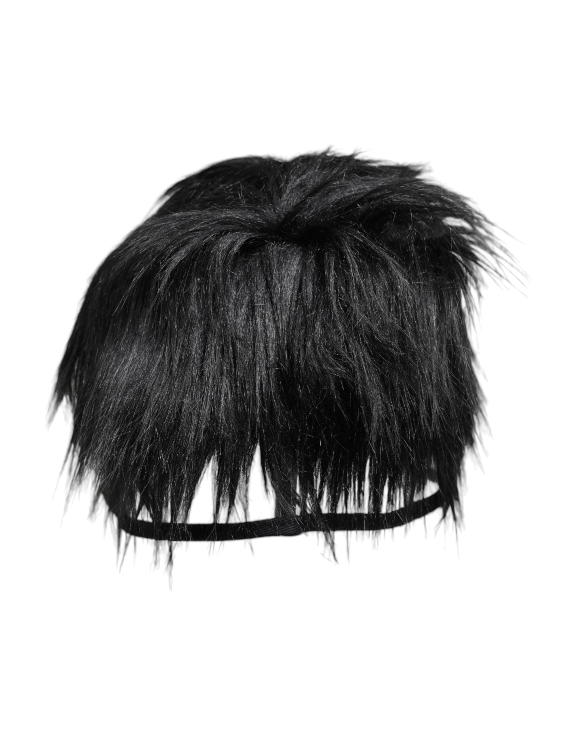 Dolce & Gabbana Black Faux Fur Bucket Hat Dolce & Gabbana
