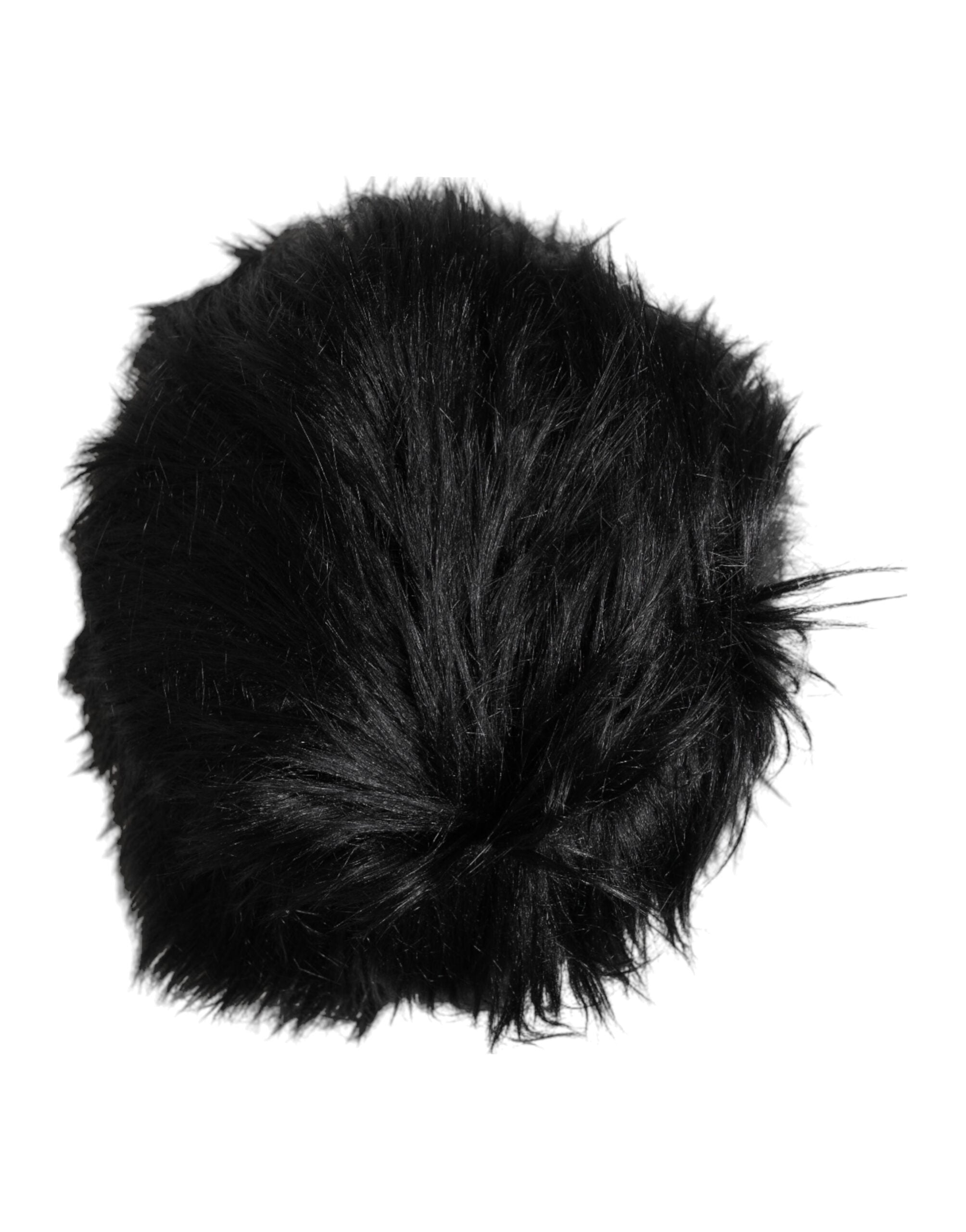 Dolce & Gabbana Black Faux Fur Bucket Hat Dolce & Gabbana
