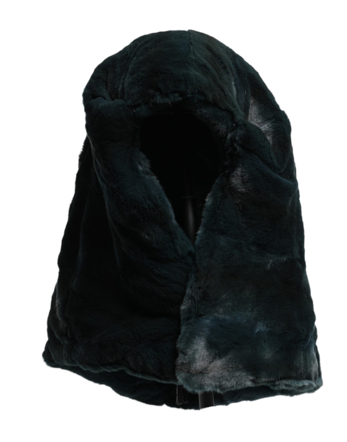 Dolce & Gabbana Black Weasel Fur Womens Beanie Hat