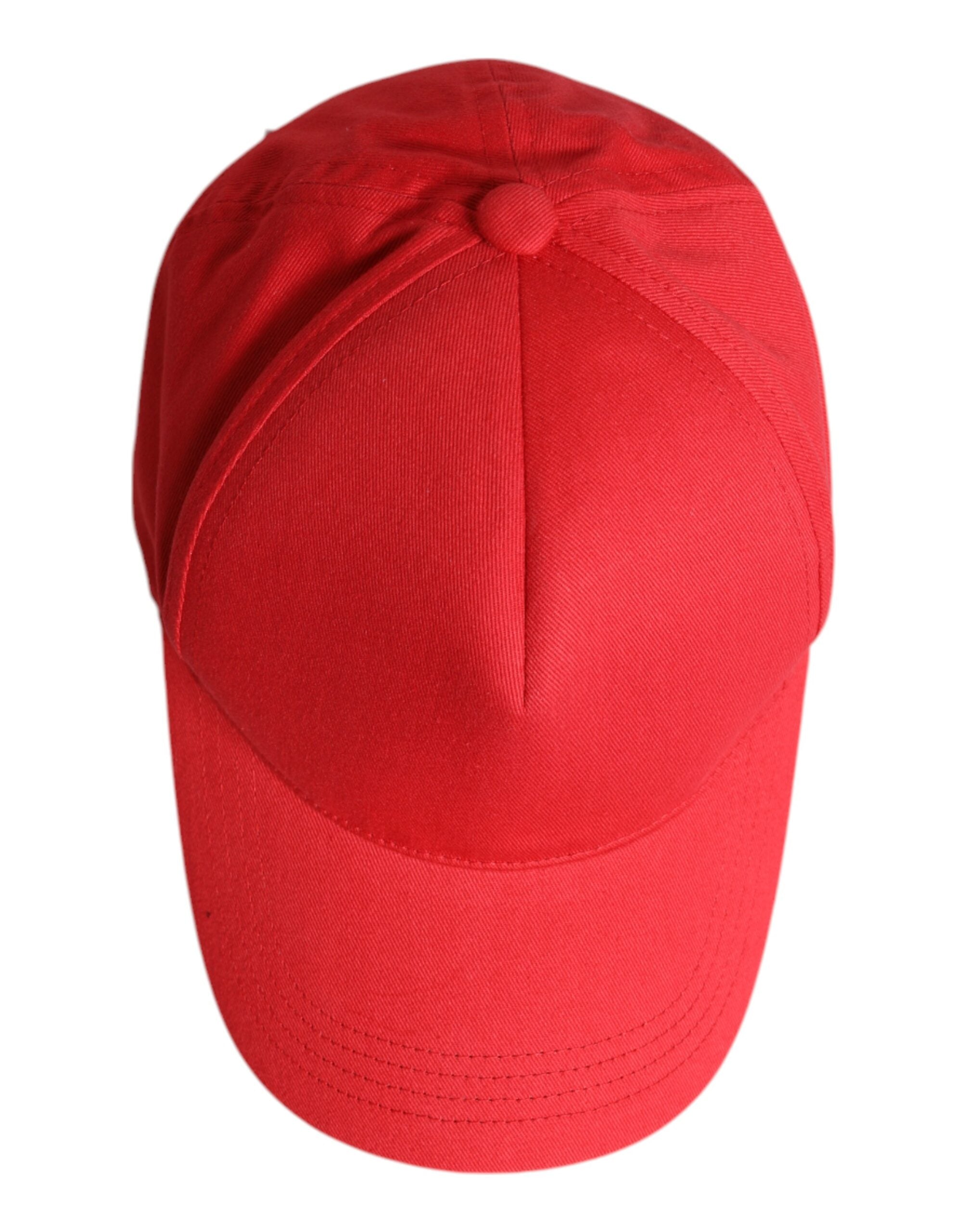 Dolce & Gabbana Red Cotton 6 Panels Women Baseball Cap Dolce & Gabbana