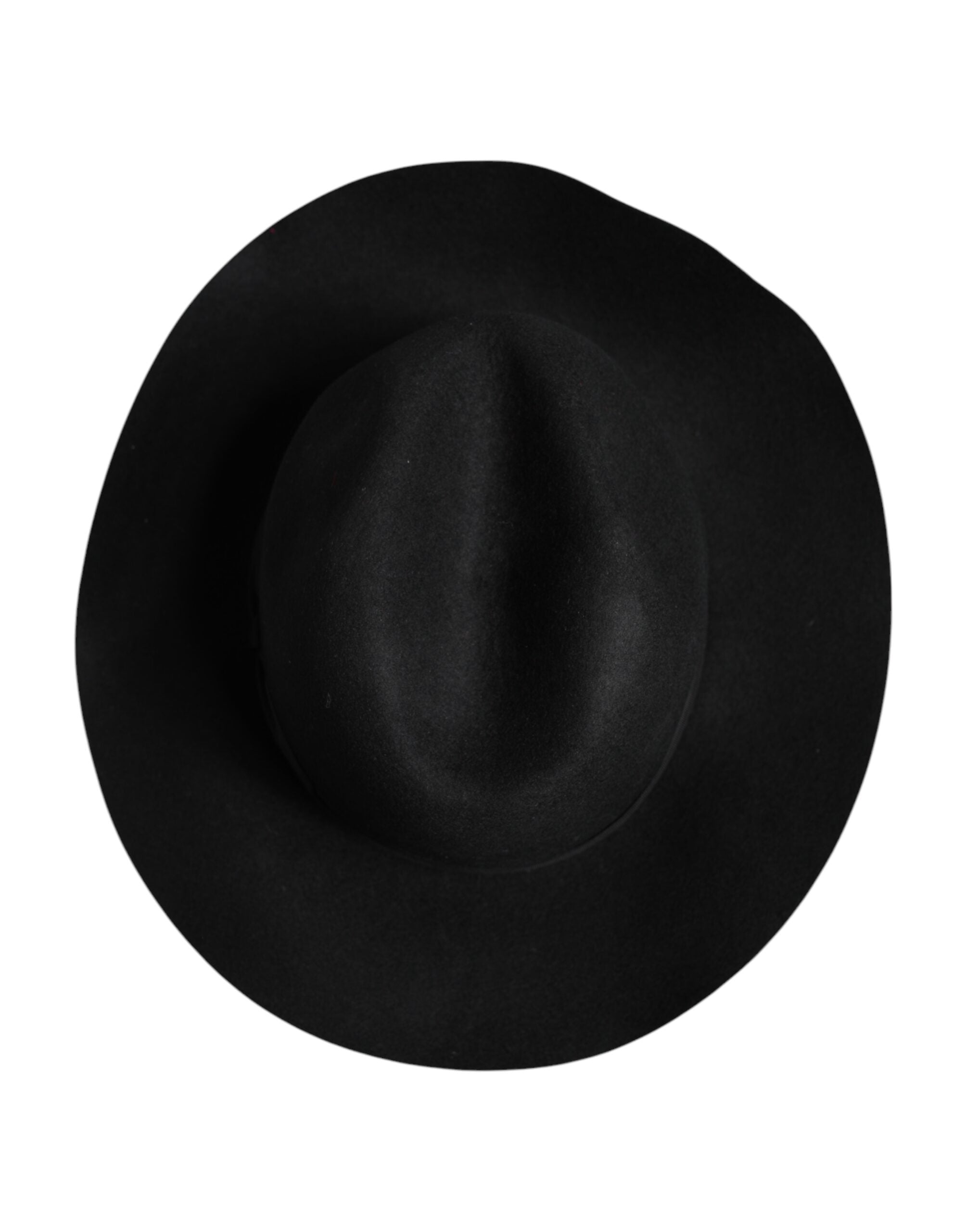 Dolce & Gabbana Black Wide Brim Trilby Fedora Hat Dolce & Gabbana