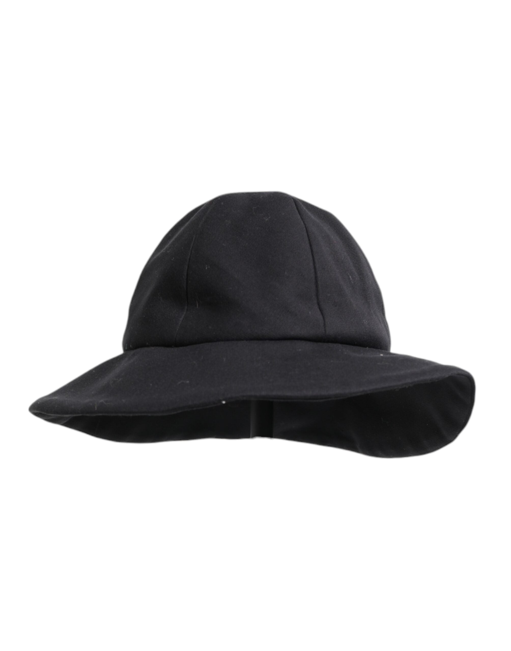 Dolce & Gabbana Black Cotton Wide Brim Bucket Hat Dolce & Gabbana