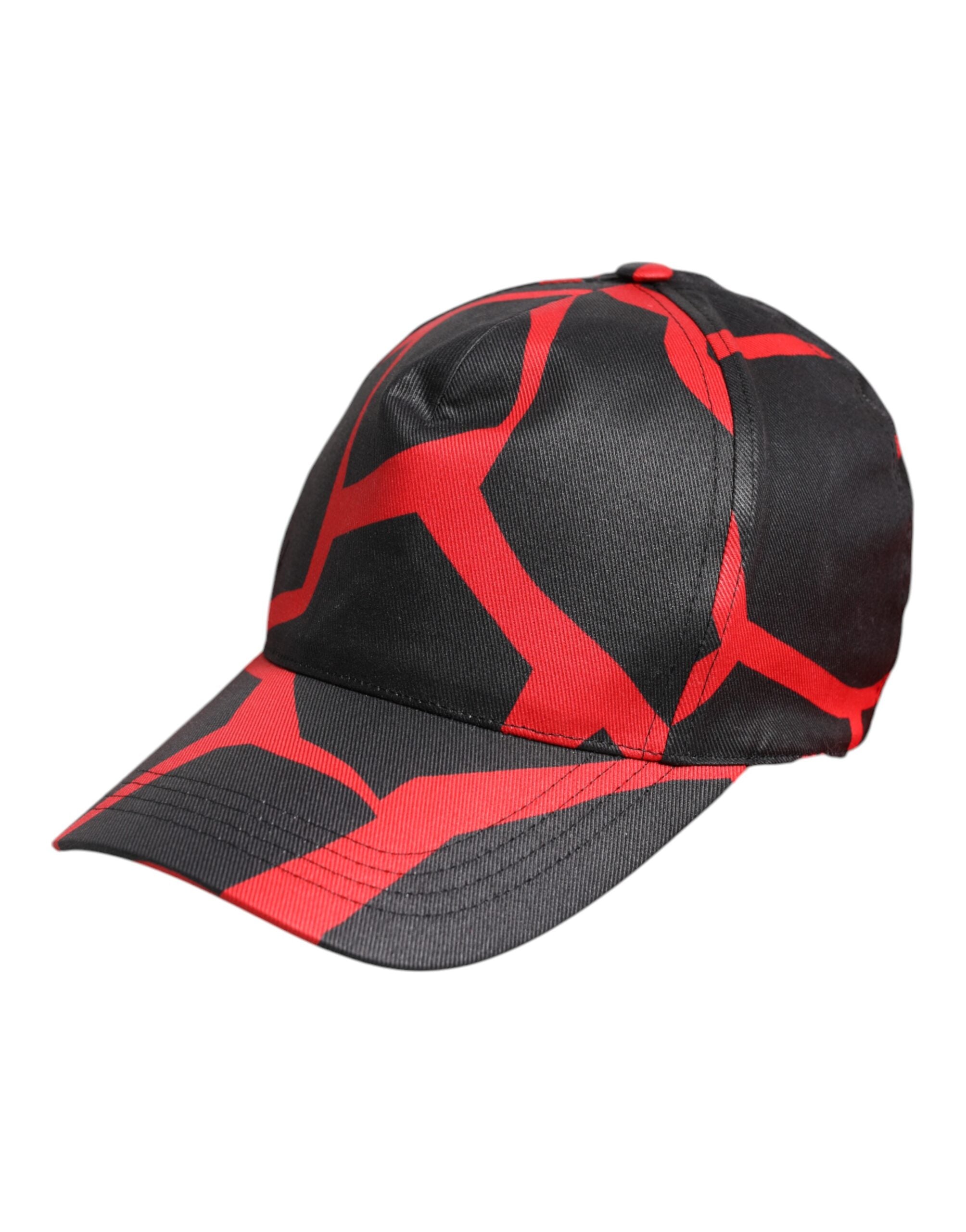 Dolce & Gabbana Red Black Lace Tulle Cotton Baseball Cap Dolce & Gabbana