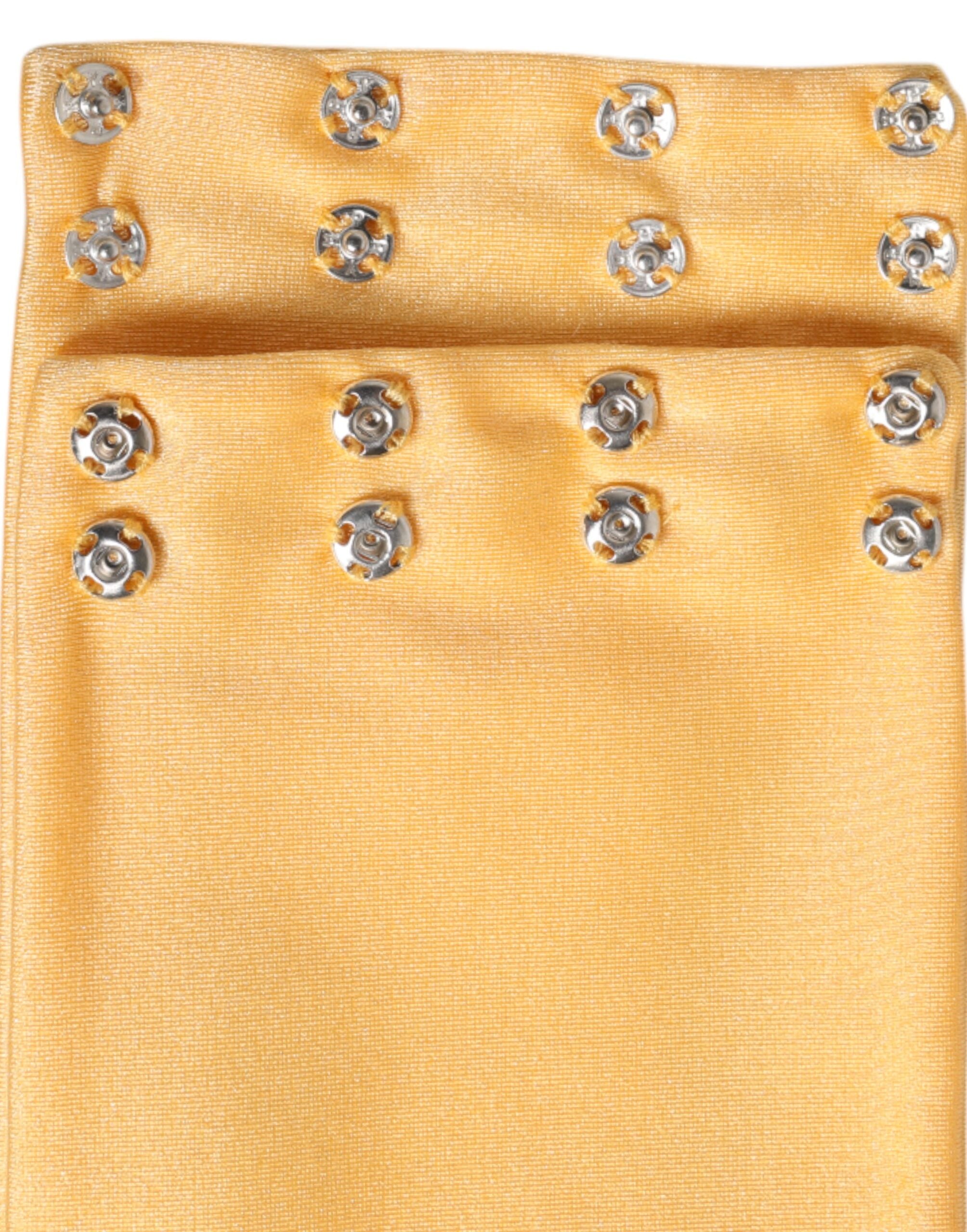 Dolce & Gabbana Yellow Nylon Stretch Women Neck Warmer Scarf Dolce & Gabbana