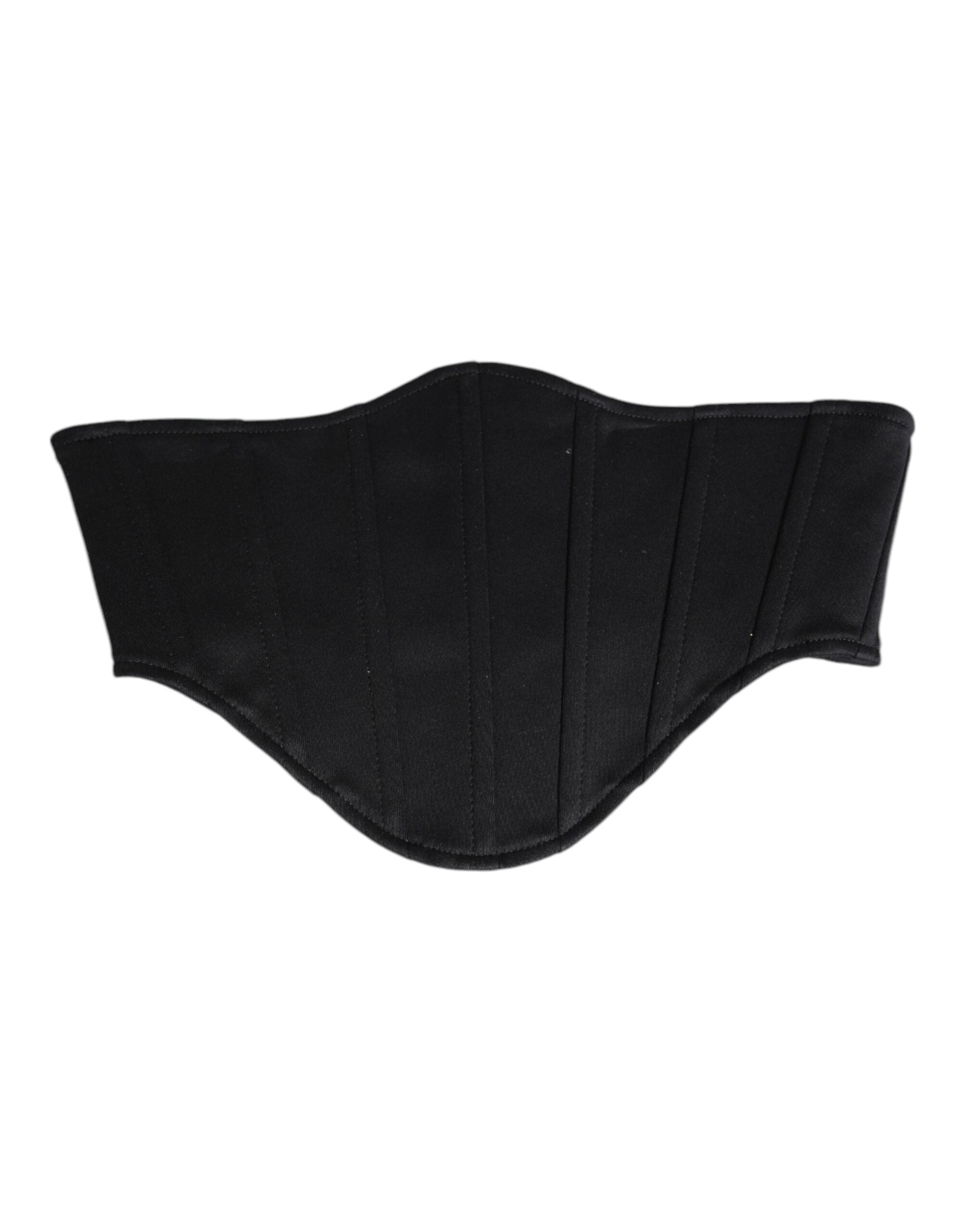 Dolce & Gabbana Black Cotton Waist Tuxedo Belt Cummerbund Dolce & Gabbana