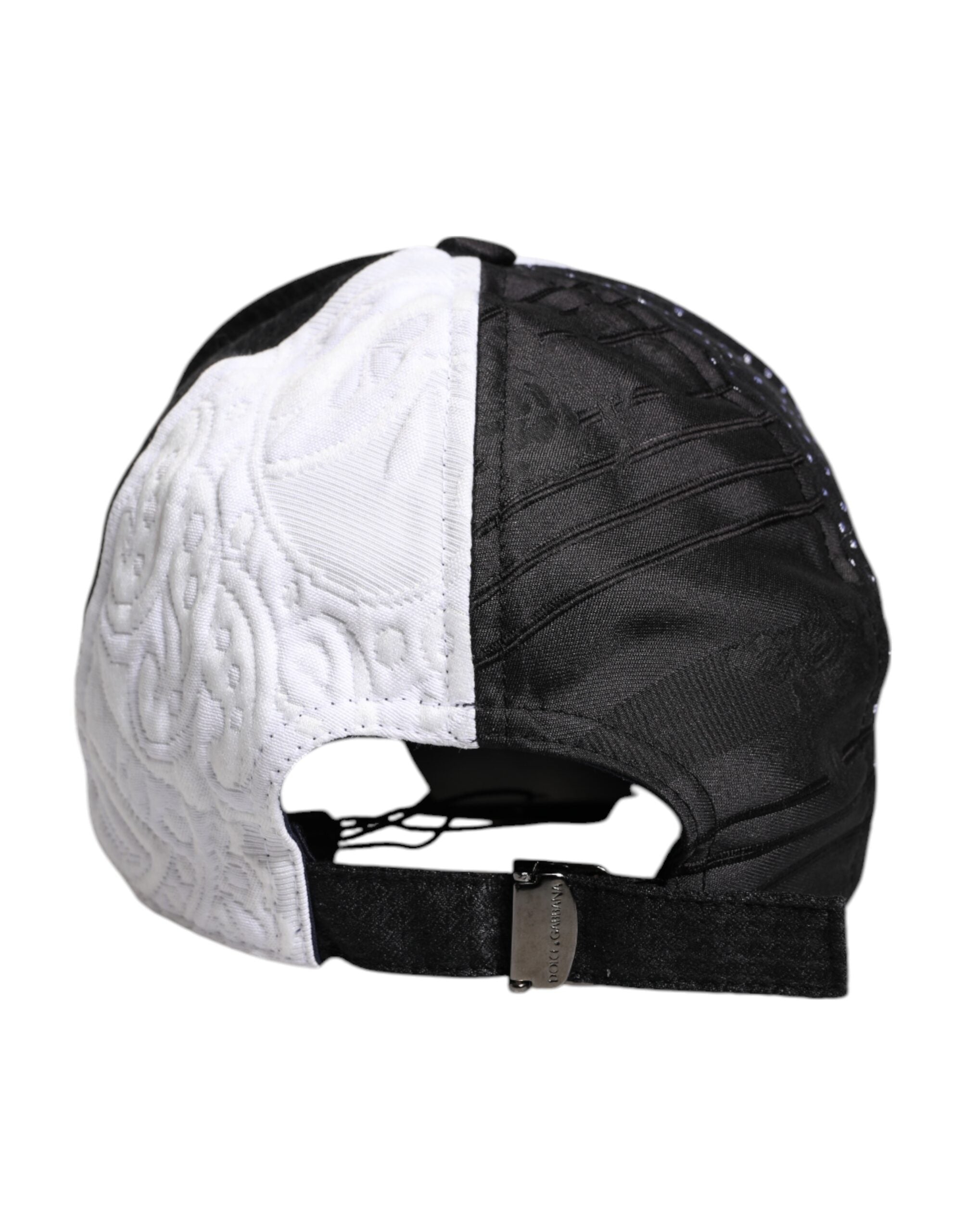 Dolce & Gabbana White Black Polka Dot Feathers Baseball Cap Dolce & Gabbana