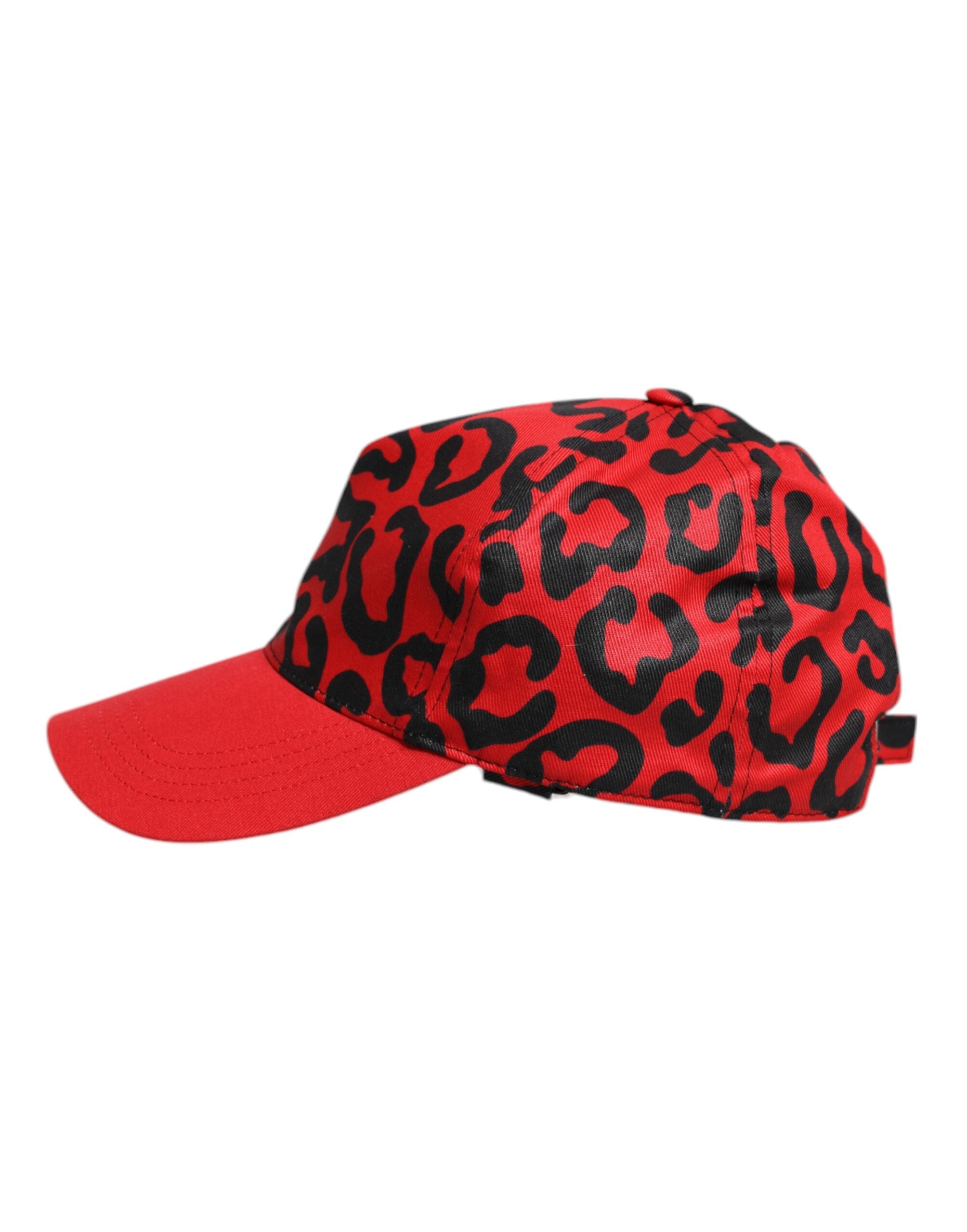 Dolce & Gabbana Red Cotton 6 Panels Women Baseball Cap Dolce & Gabbana