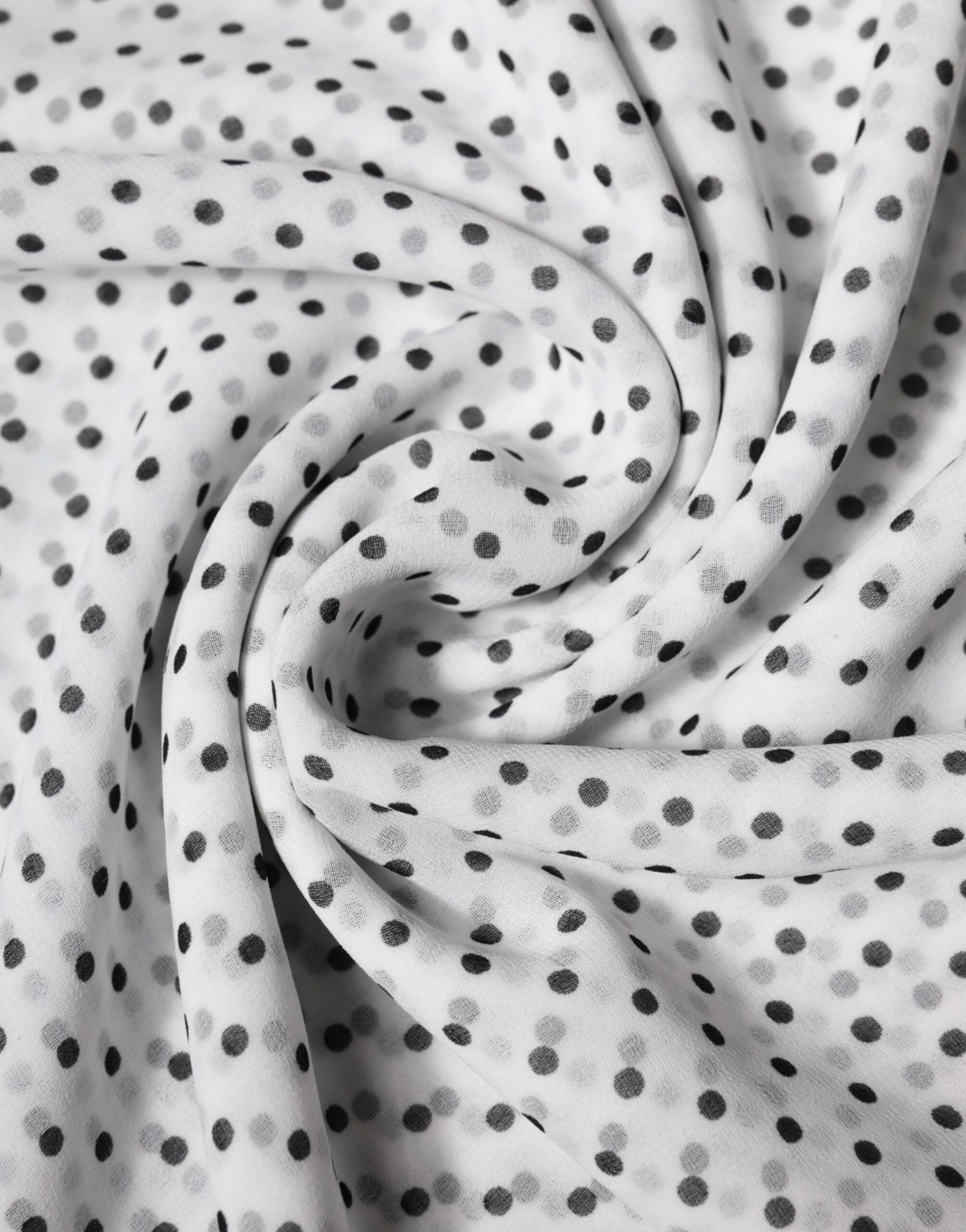 Dolce & Gabbana White Polka Dots Polyester Wrap Shawl Scarf Dolce & Gabbana