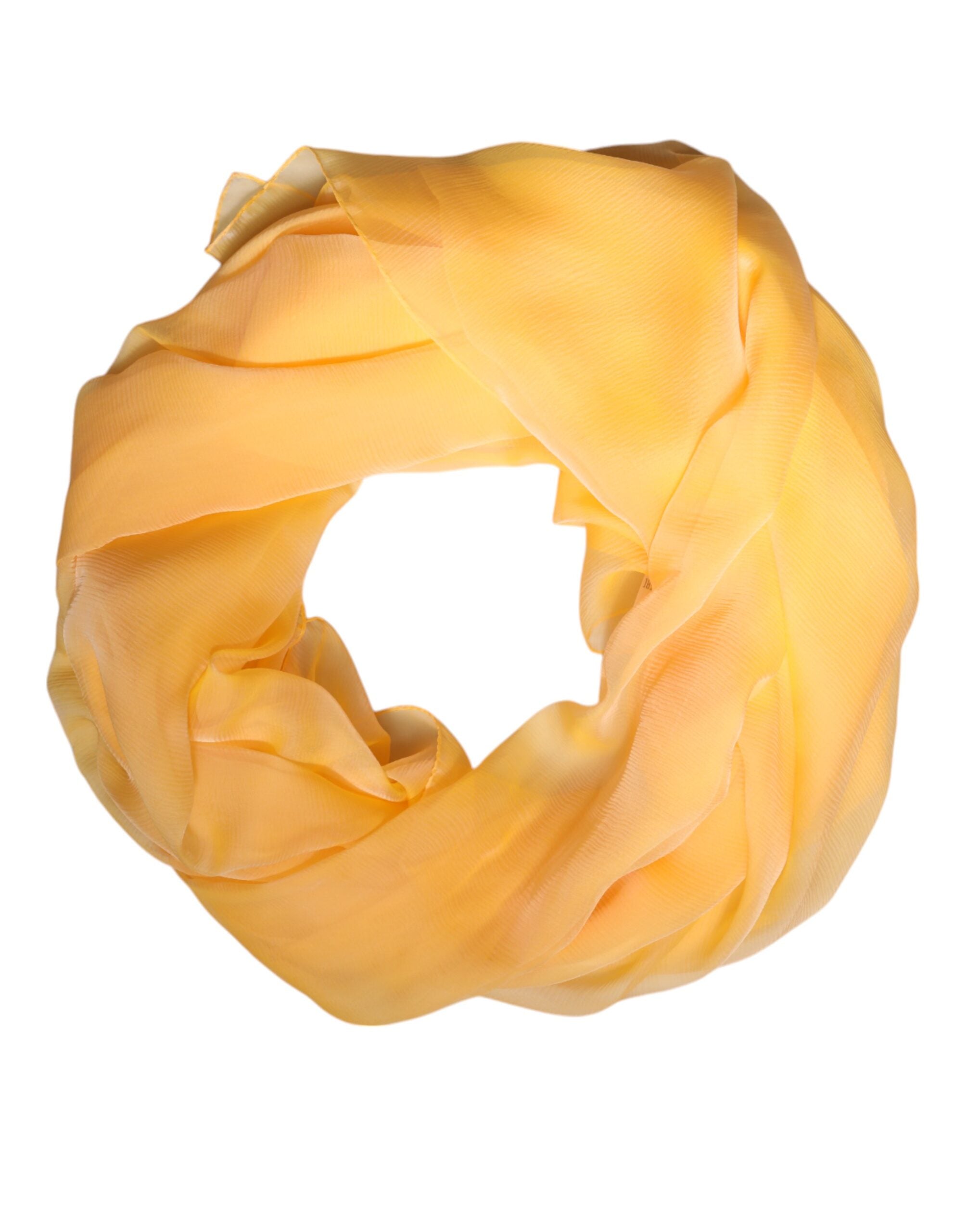 Dolce & Gabbana Yellow Silk Rectangle Wrap Shawl Scarf Dolce & Gabbana