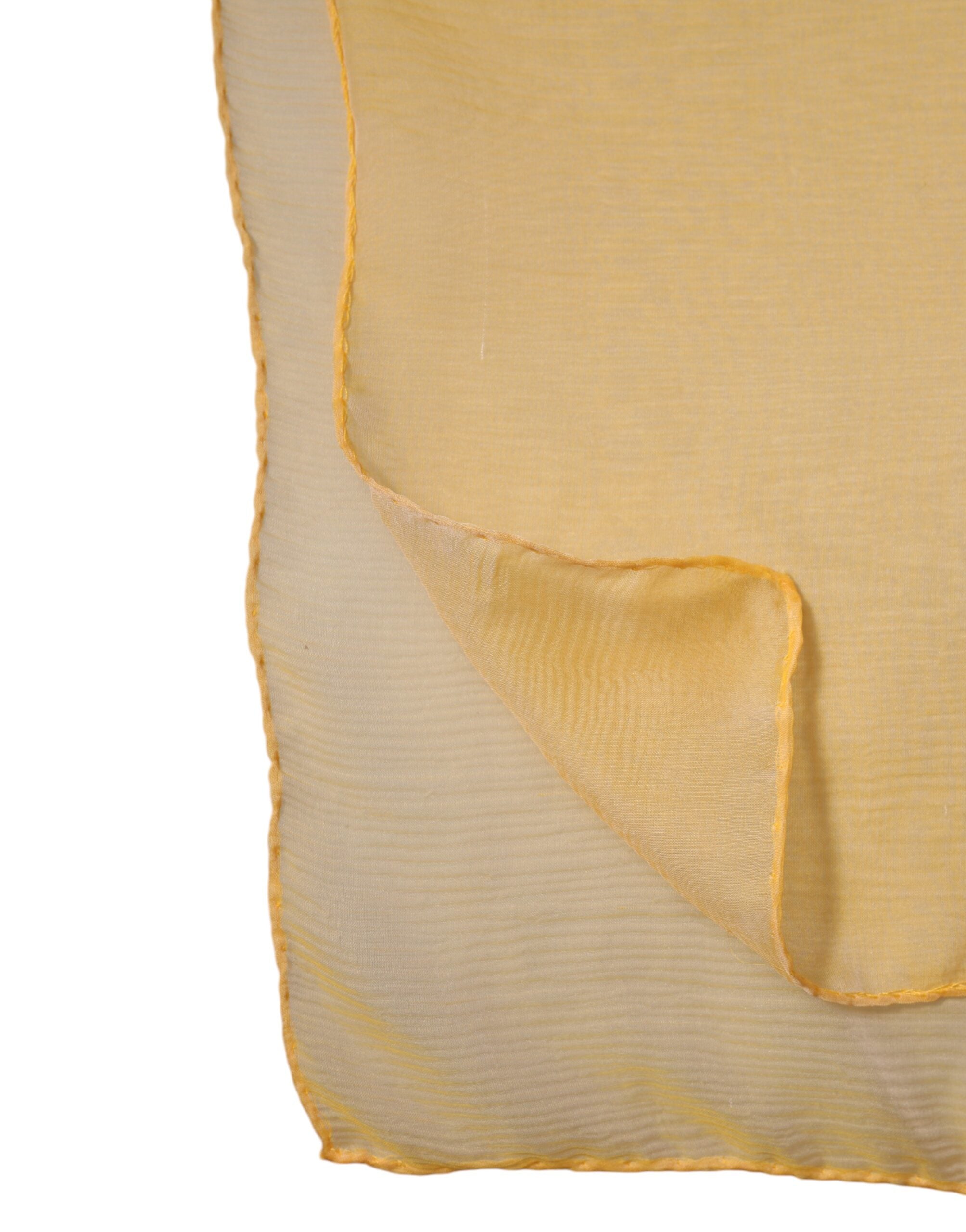 Dolce & Gabbana Yellow Silk Rectangle Wrap Shawl Scarf Dolce & Gabbana