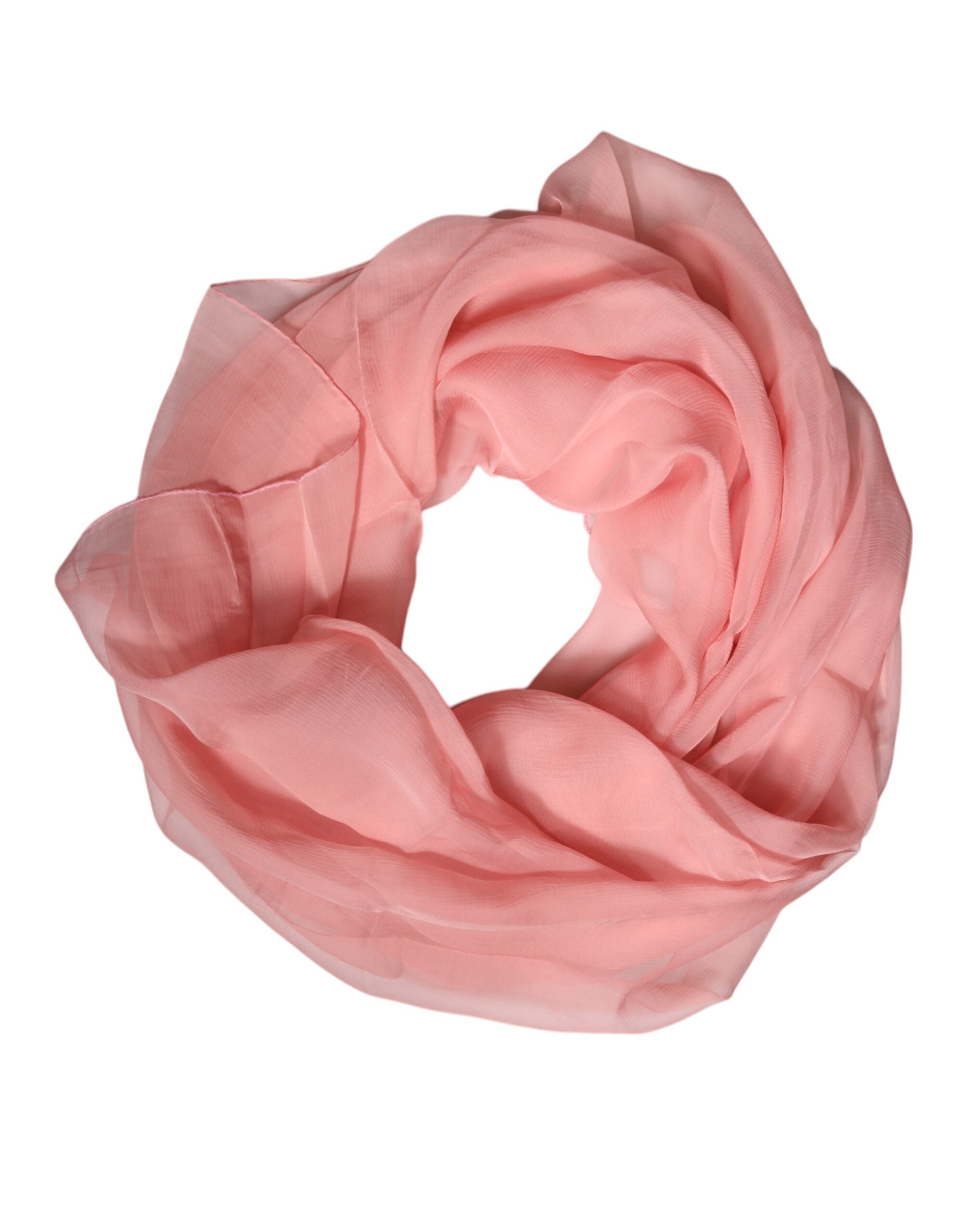 Dolce & Gabbana Pink Silk Rectangle Women Wrap Shawl Scarf Dolce & Gabbana