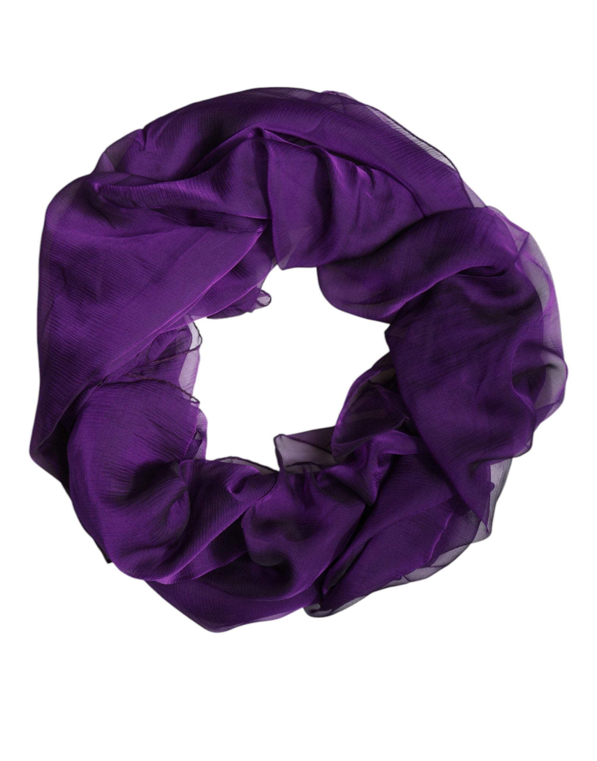 Dolce & Gabbana Purple Silk Rectangle Wrap Shawl Scarf Dolce & Gabbana