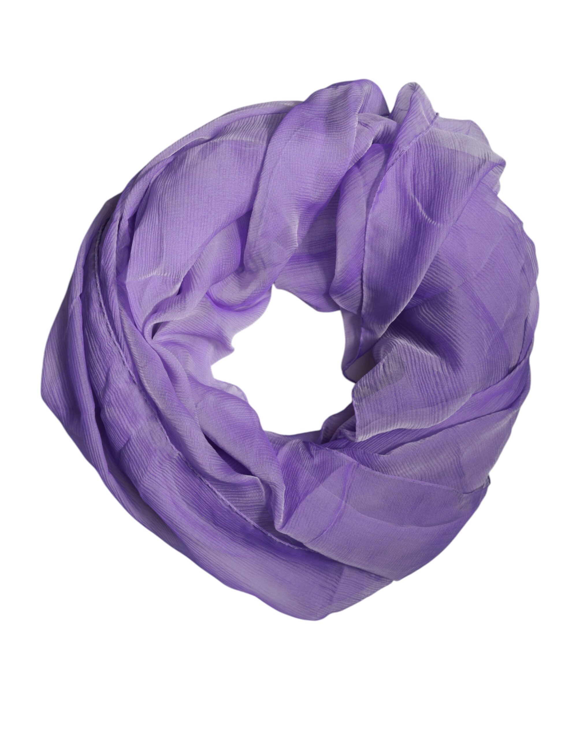 Dolce & Gabbana Purple Silk Rectangle Wrap Shawl Scarf Dolce & Gabbana