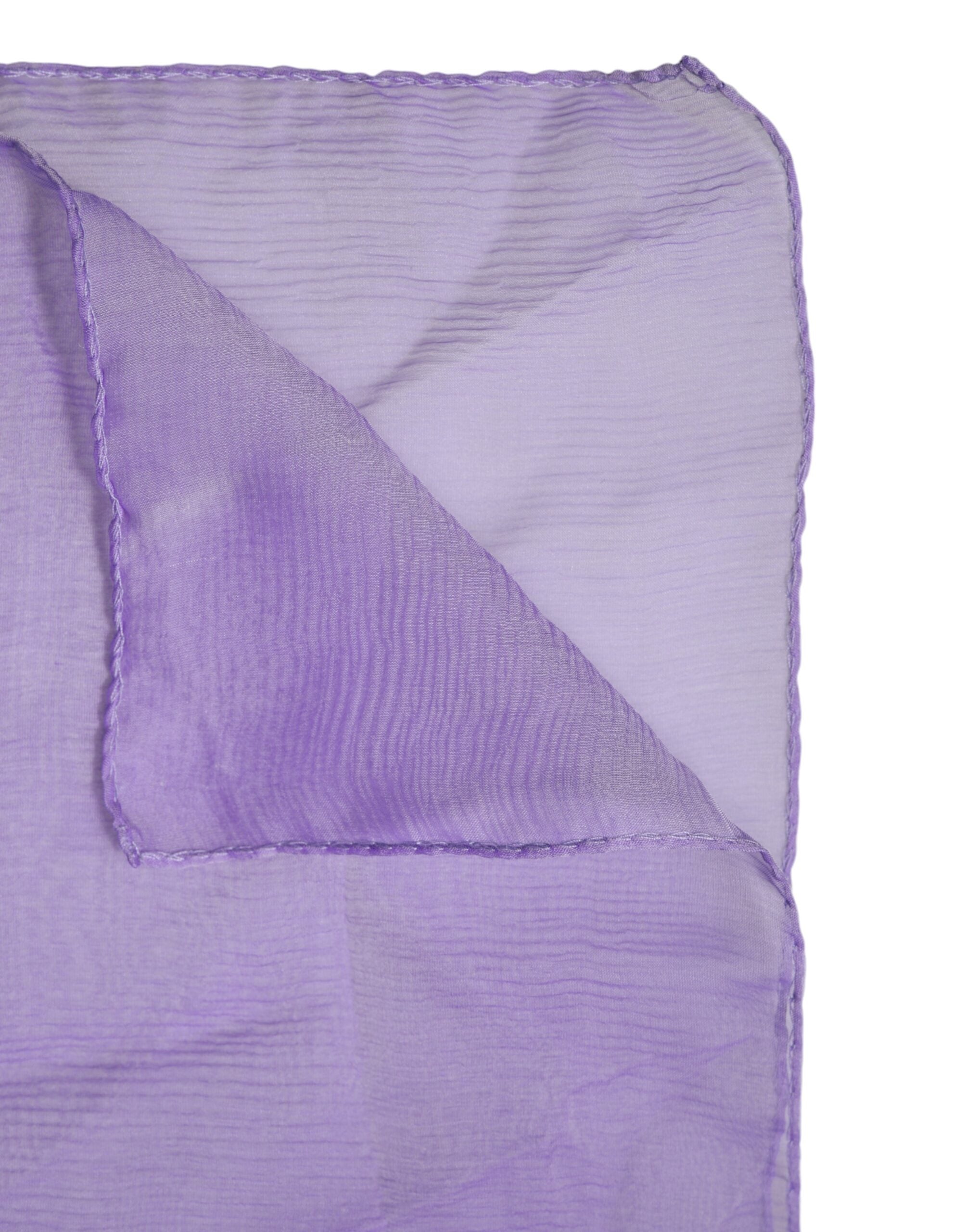 Dolce & Gabbana Purple Silk Rectangle Wrap Shawl Scarf Dolce & Gabbana