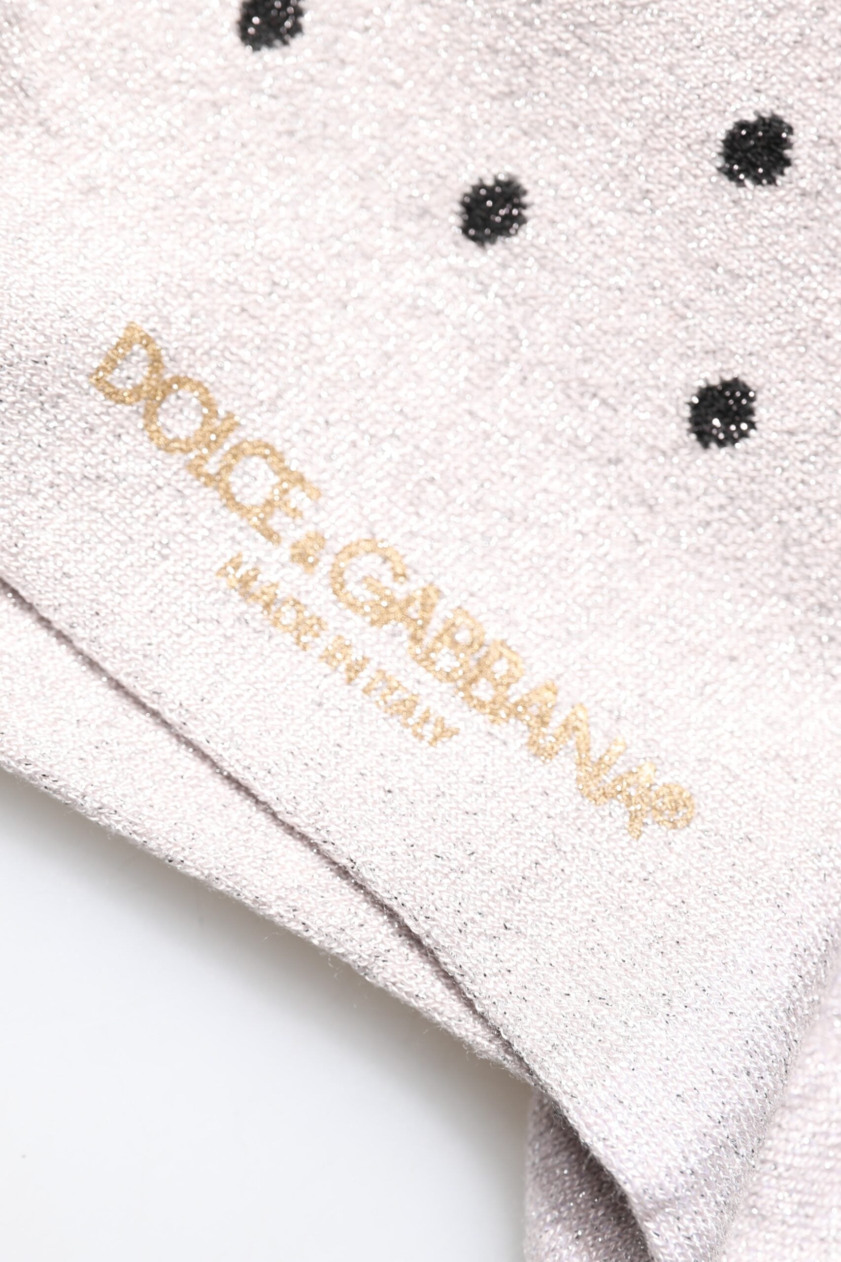 Dolce & Gabbana Gray Viscose Stretch Dotted Socks Dolce & Gabbana
